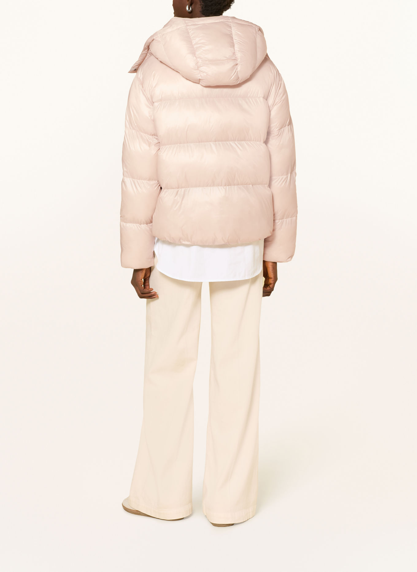 darling harbour Quilted jacket with removable hood: SAND