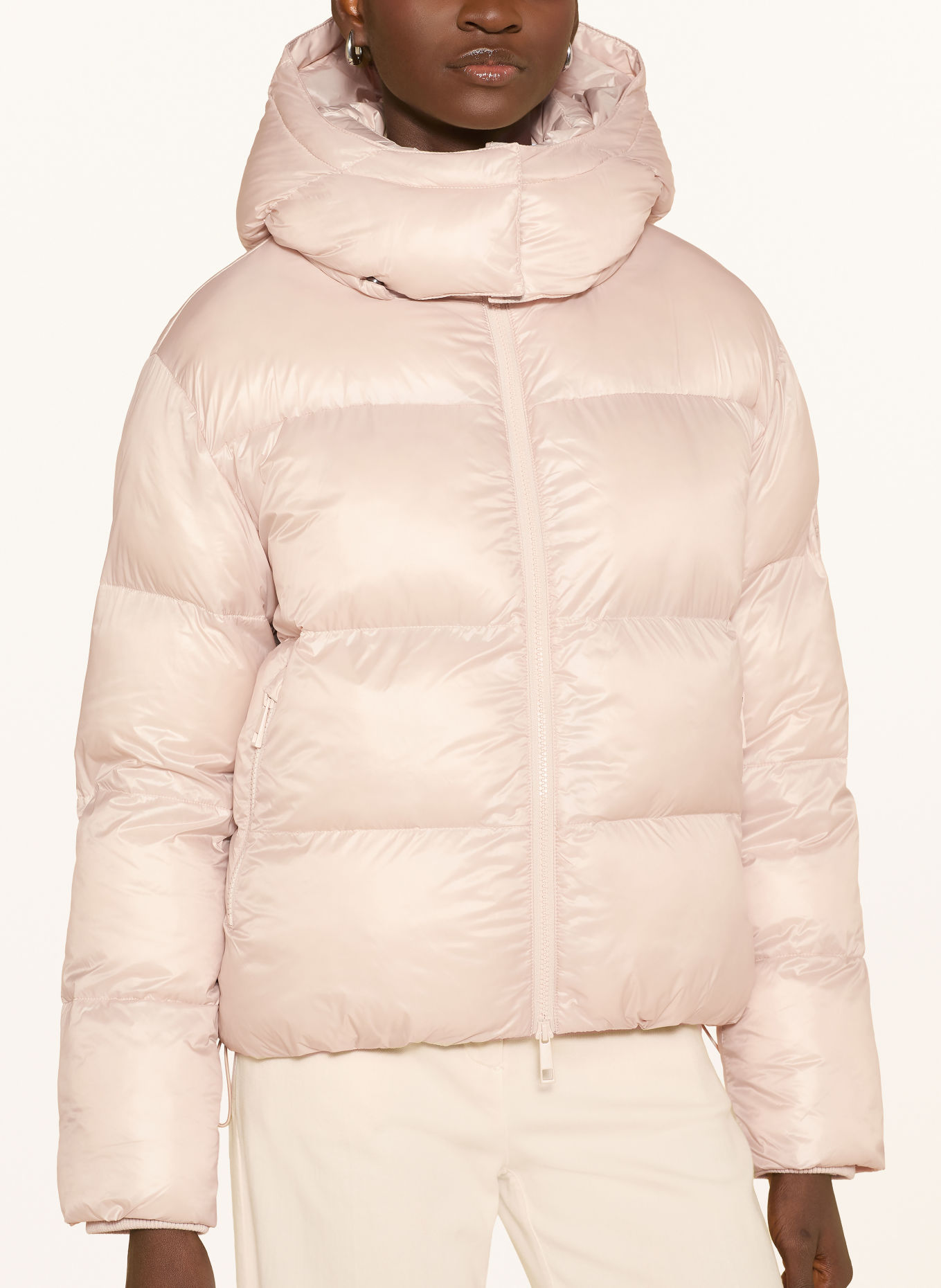 darling harbour Quilted jacket with removable hood: SAND