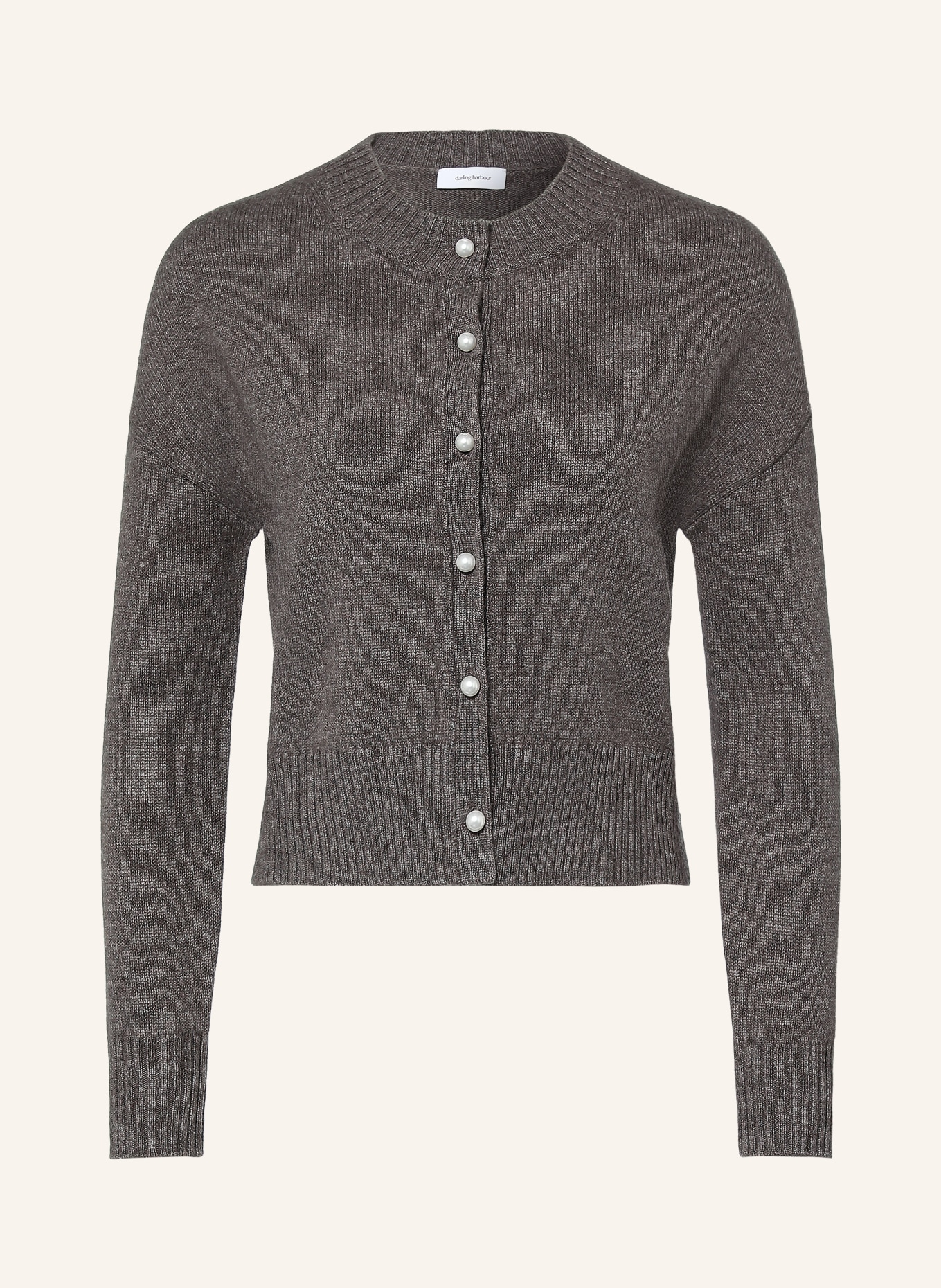 darling harbour Strickjacke mit Cashmere: truffle melange