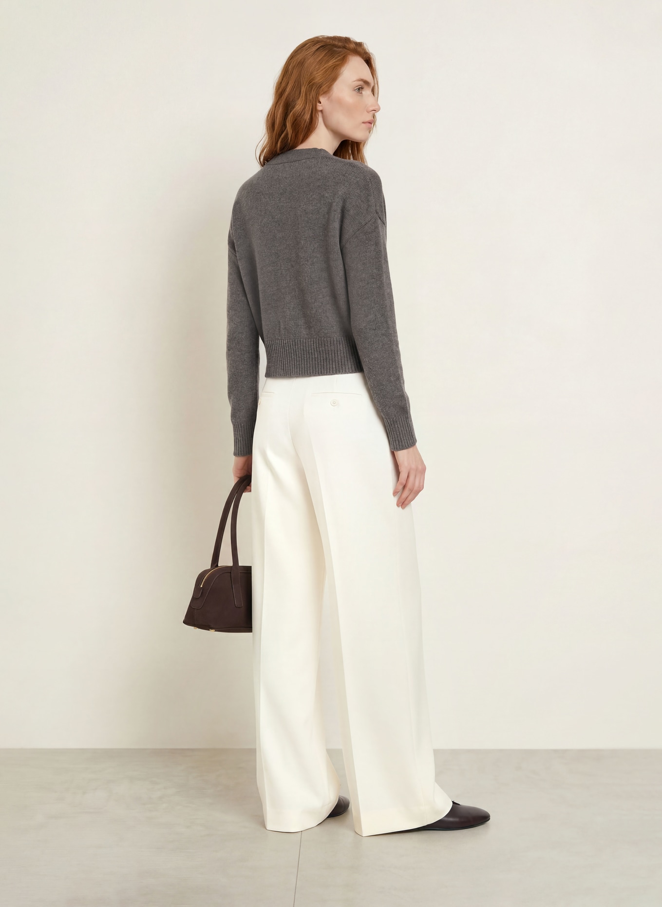 darling harbour Strickjacke mit Cashmere: truffle melange