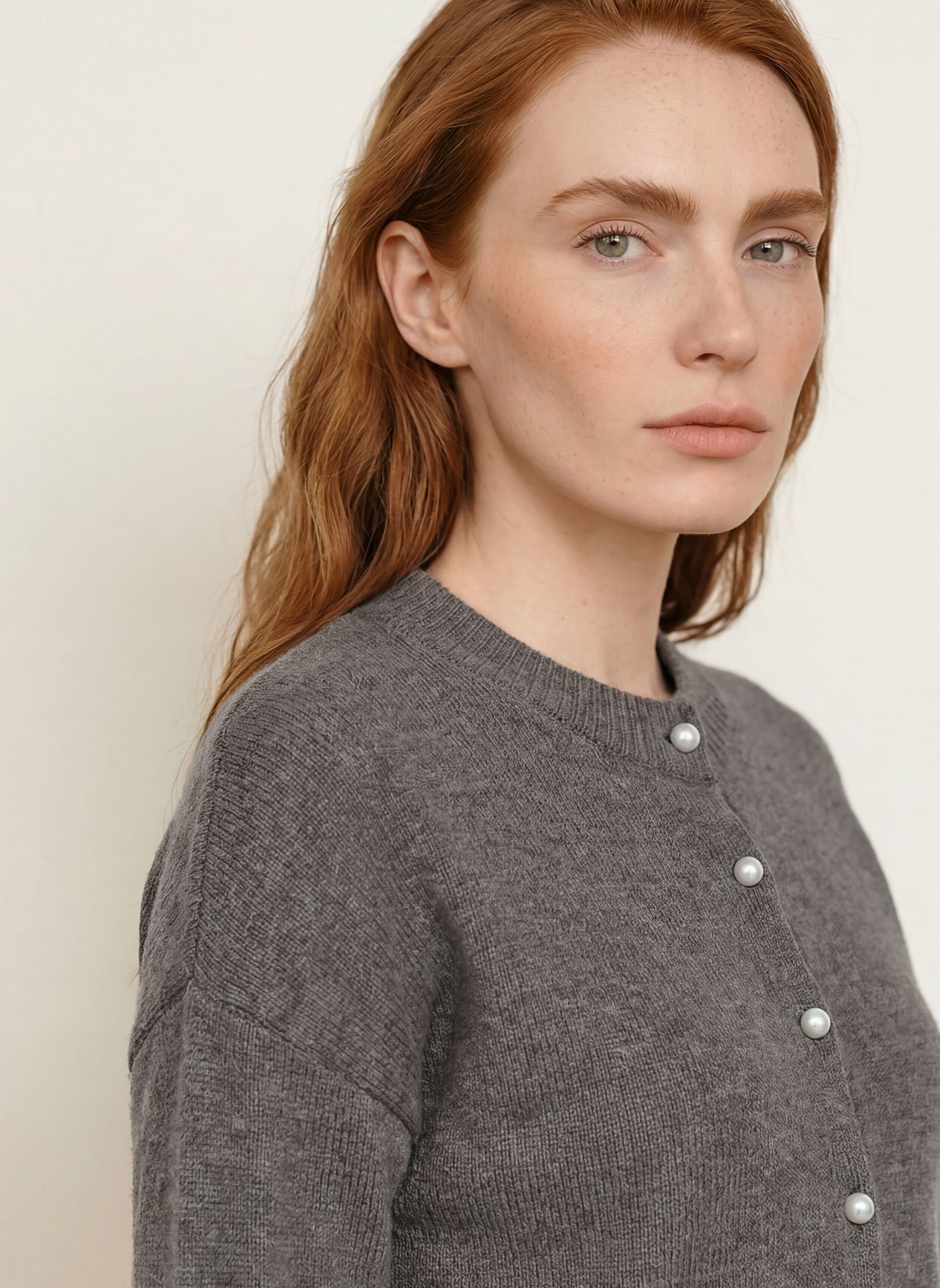 darling harbour Strickjacke mit Cashmere: truffle melange