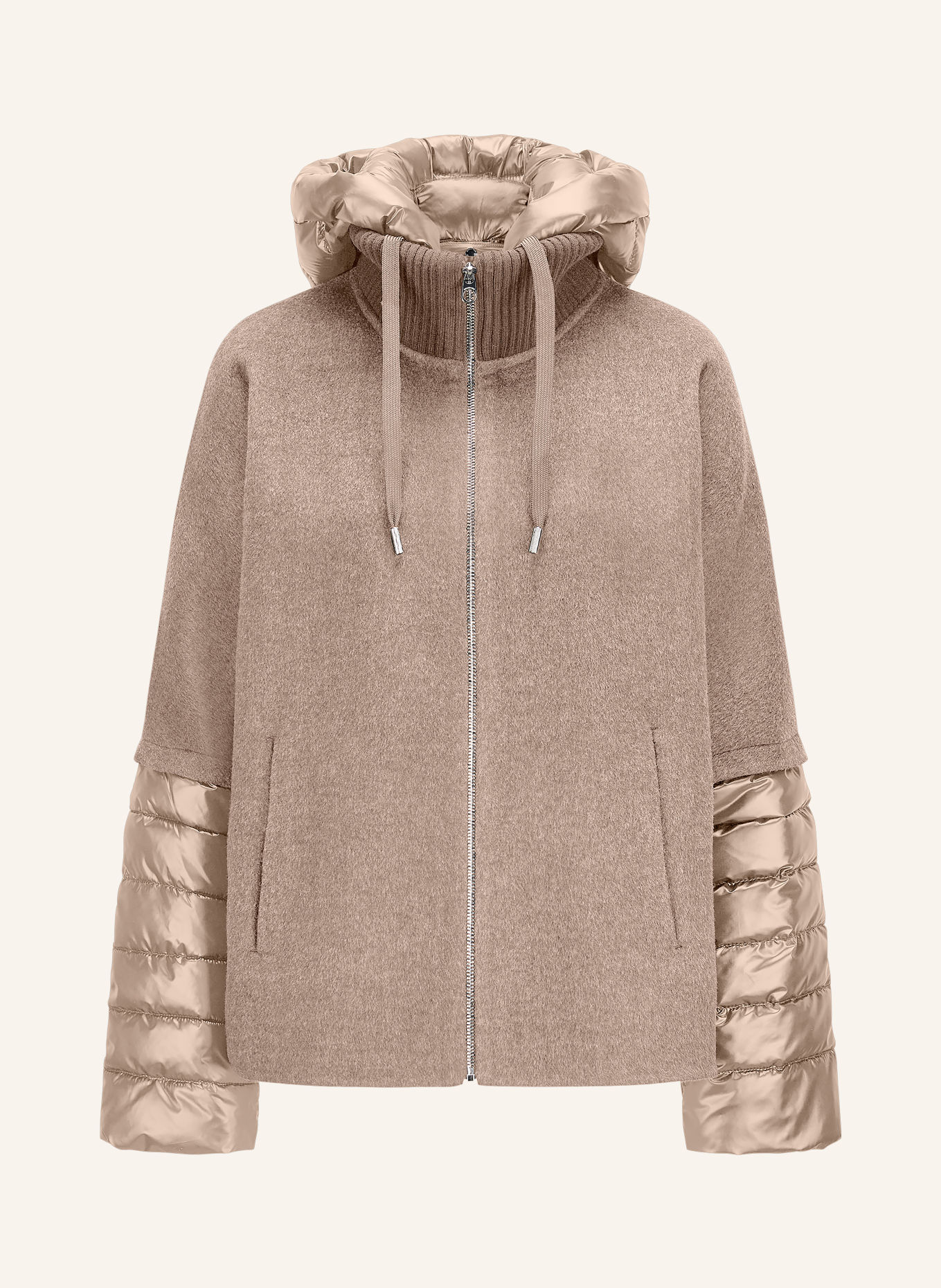 MILESTONE Jacke MSAZALEA im Materialmix: CAMEL / BEIGE