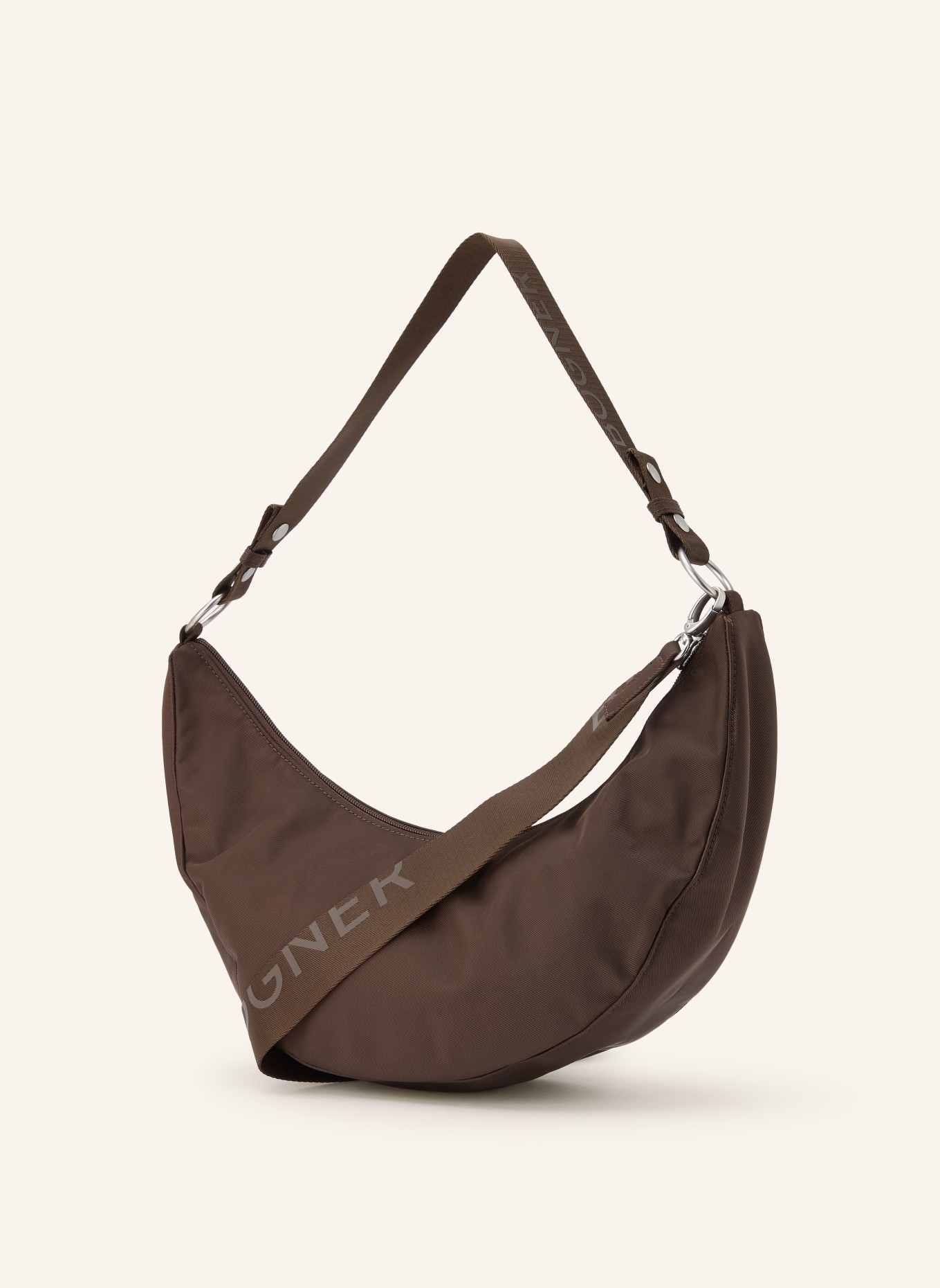 BOGNER Schultertasche WALLIS KYLA: DUNKELBRAUN / SILBER