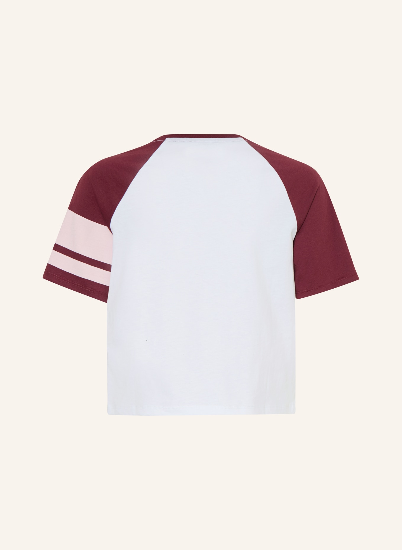GUESS T-shirt with Rhinestones: WHITE / PINK / DARK RED