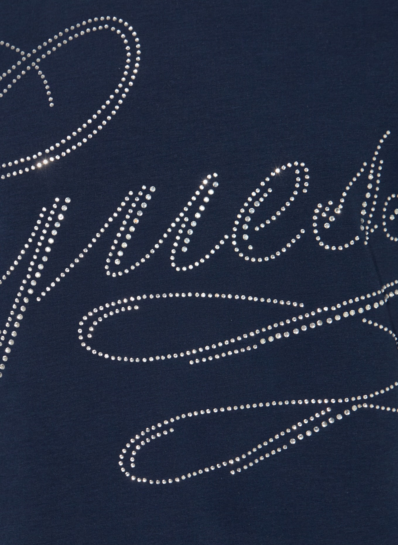 GUESS T-shirt med strass: MÖRKBLÅ