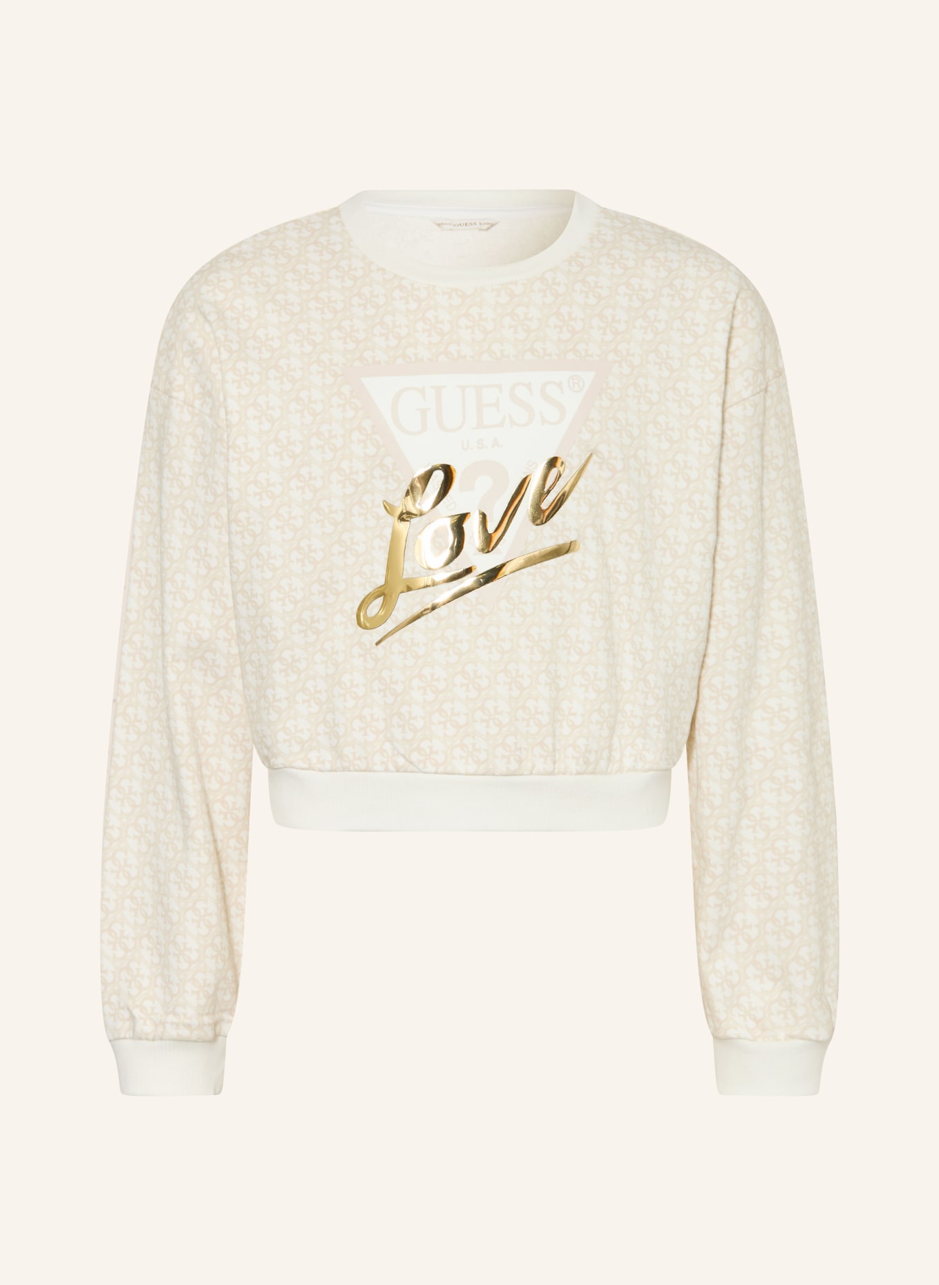 GUESS Sweatshirt: CREME / BEIGE
