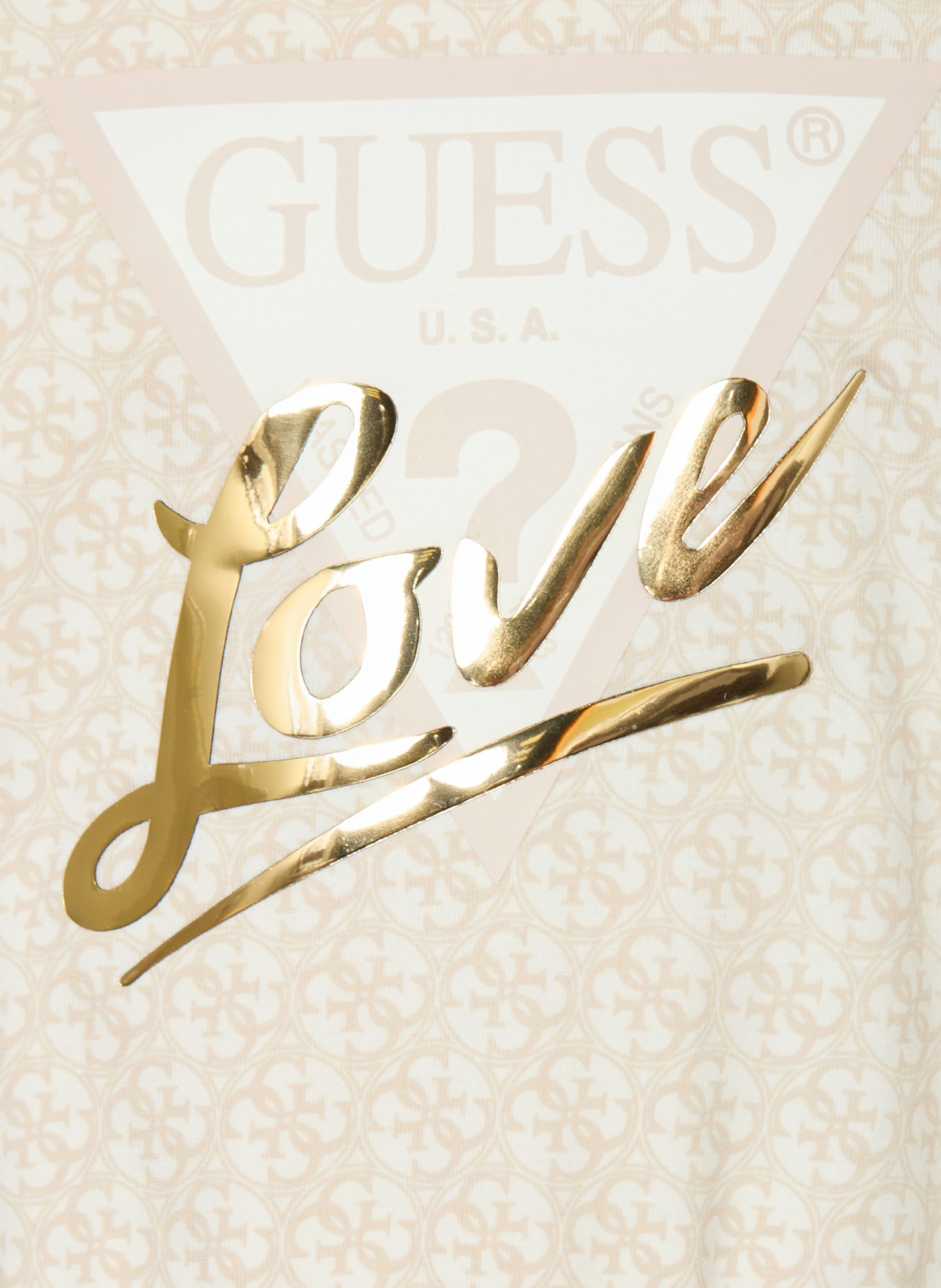 GUESS Sweatshirt: CREME / BEIGE