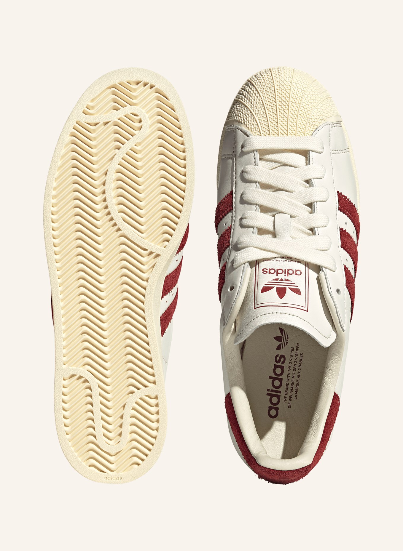 adidas Originals Sneakers SUPERSTAR II: WIT / ROOD