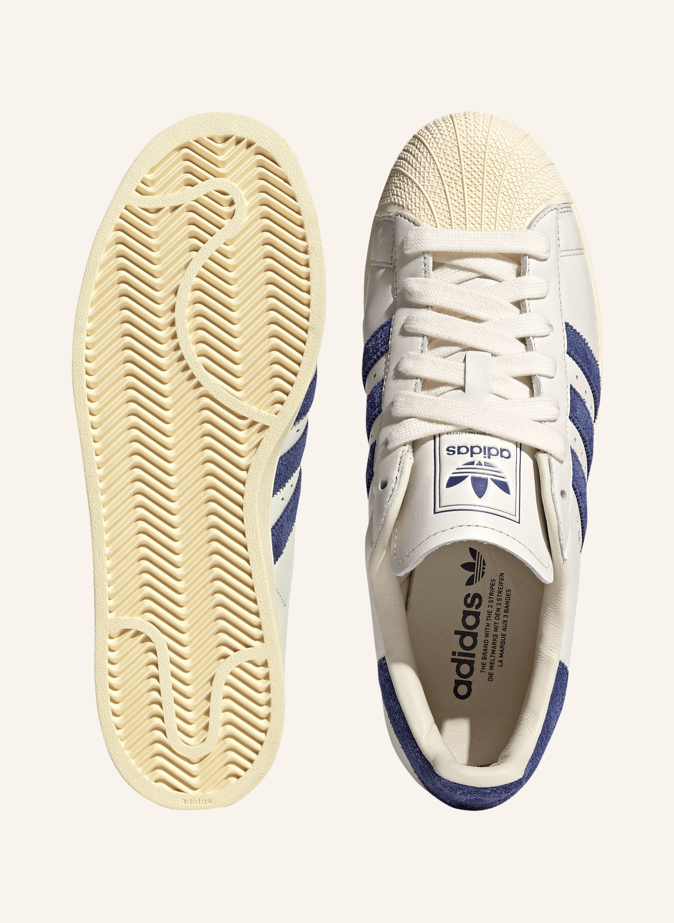 adidas Originals Sneakers SUPERSTAR II: WIT / DONKERBLAUW