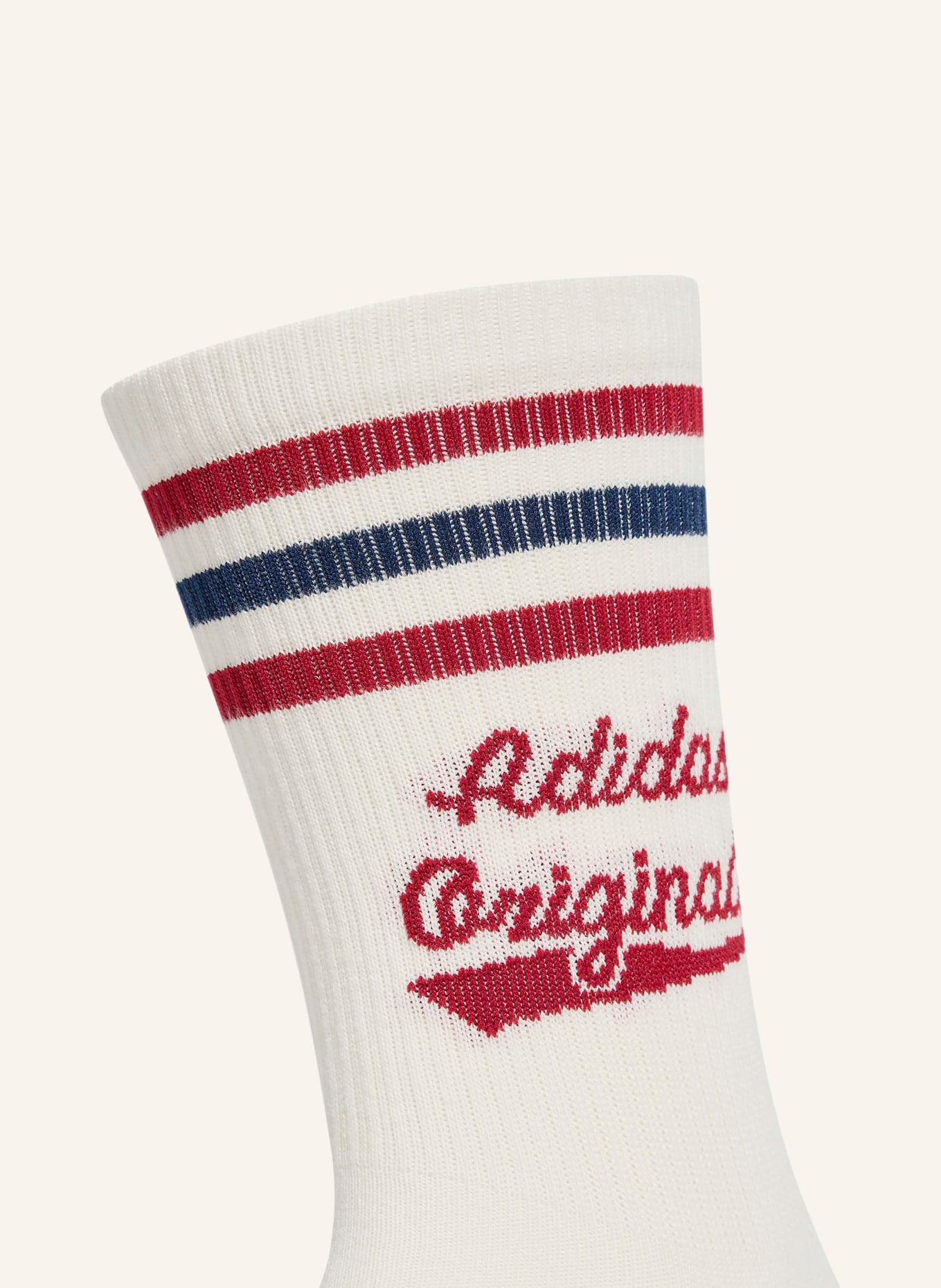 adidas Originals Set van 3 sokken RETRO SPORT CREW: WIT / DONKERROOD / DONKERBLAUW