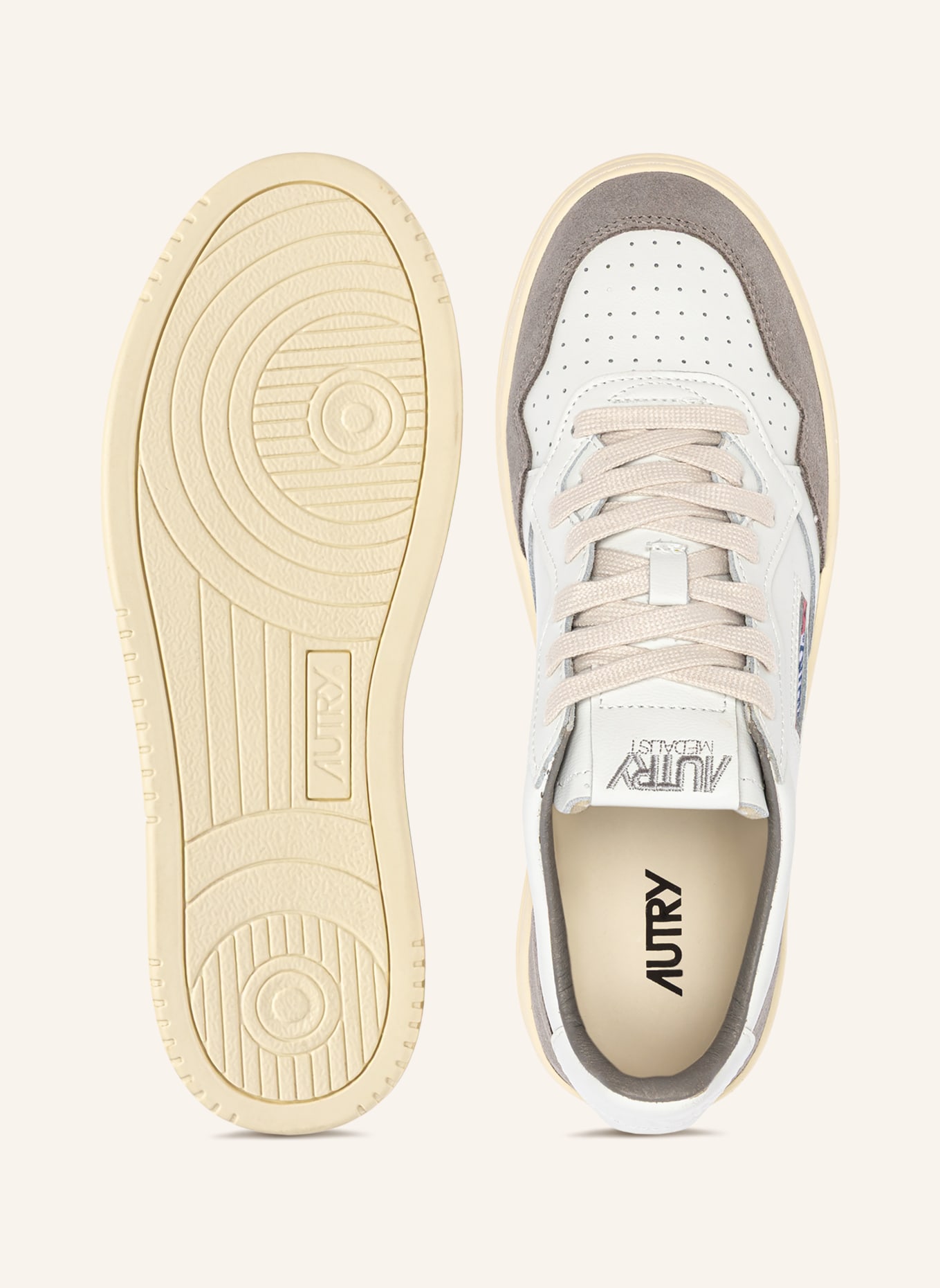 AUTRY Baskets MEDALIST LOW FT: BLANC / GRIS