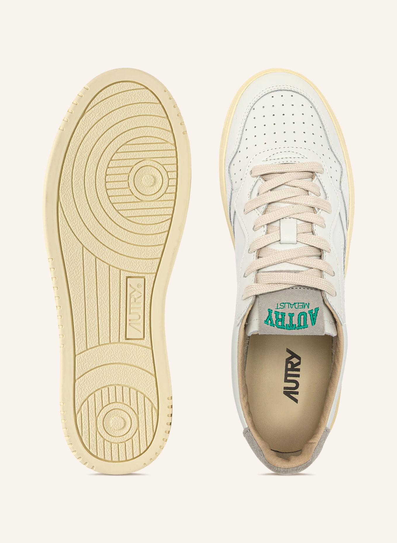 AUTRY MEDALIST LOW HJ Sneakers: WHITE / GRAY / GREEN