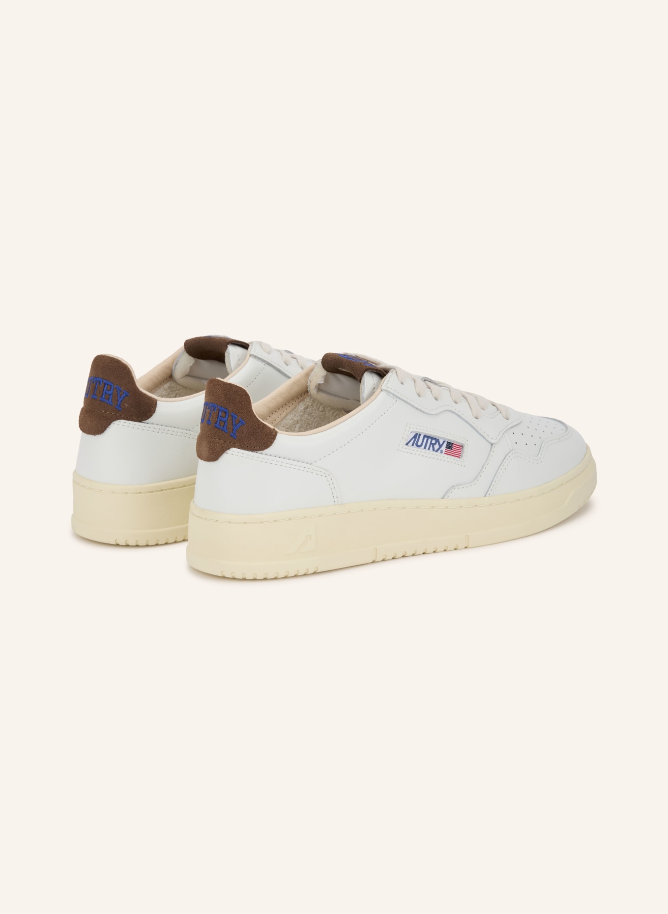 AUTRY Sneakers MEDALIST LOW HJ: CRÈME / MARRON / BLEU FONCÉ