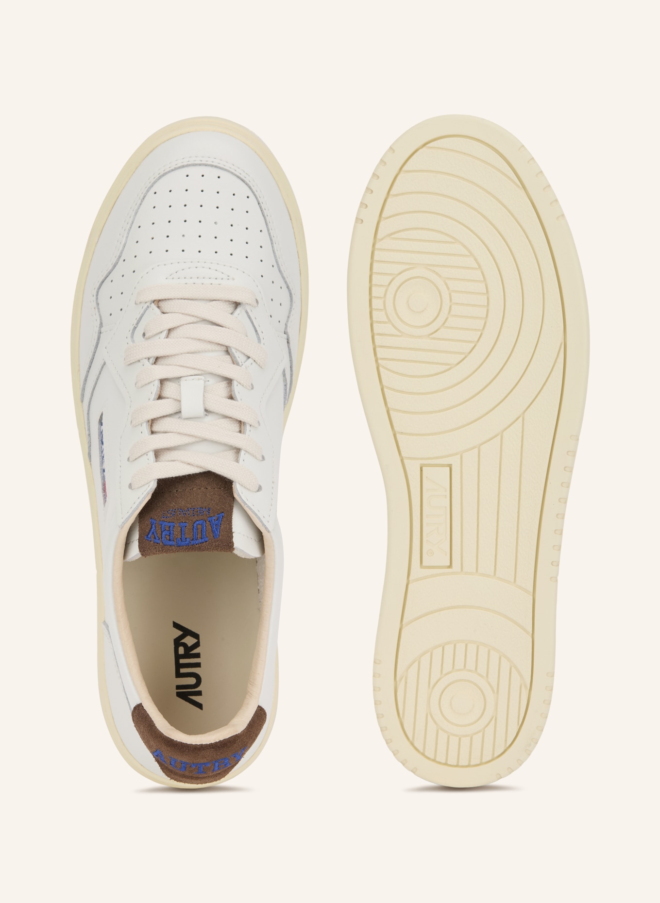 AUTRY Sneakers MEDALIST LOW HJ: CRÈME / MARRON / BLEU FONCÉ