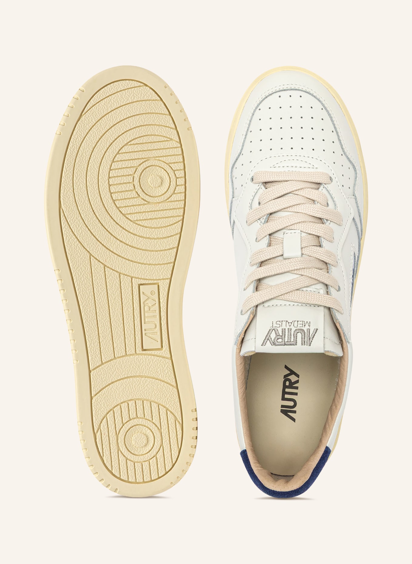 AUTRY Sneakers MEDALIST LOW BJ: BLANC / BLEU FONCÉ