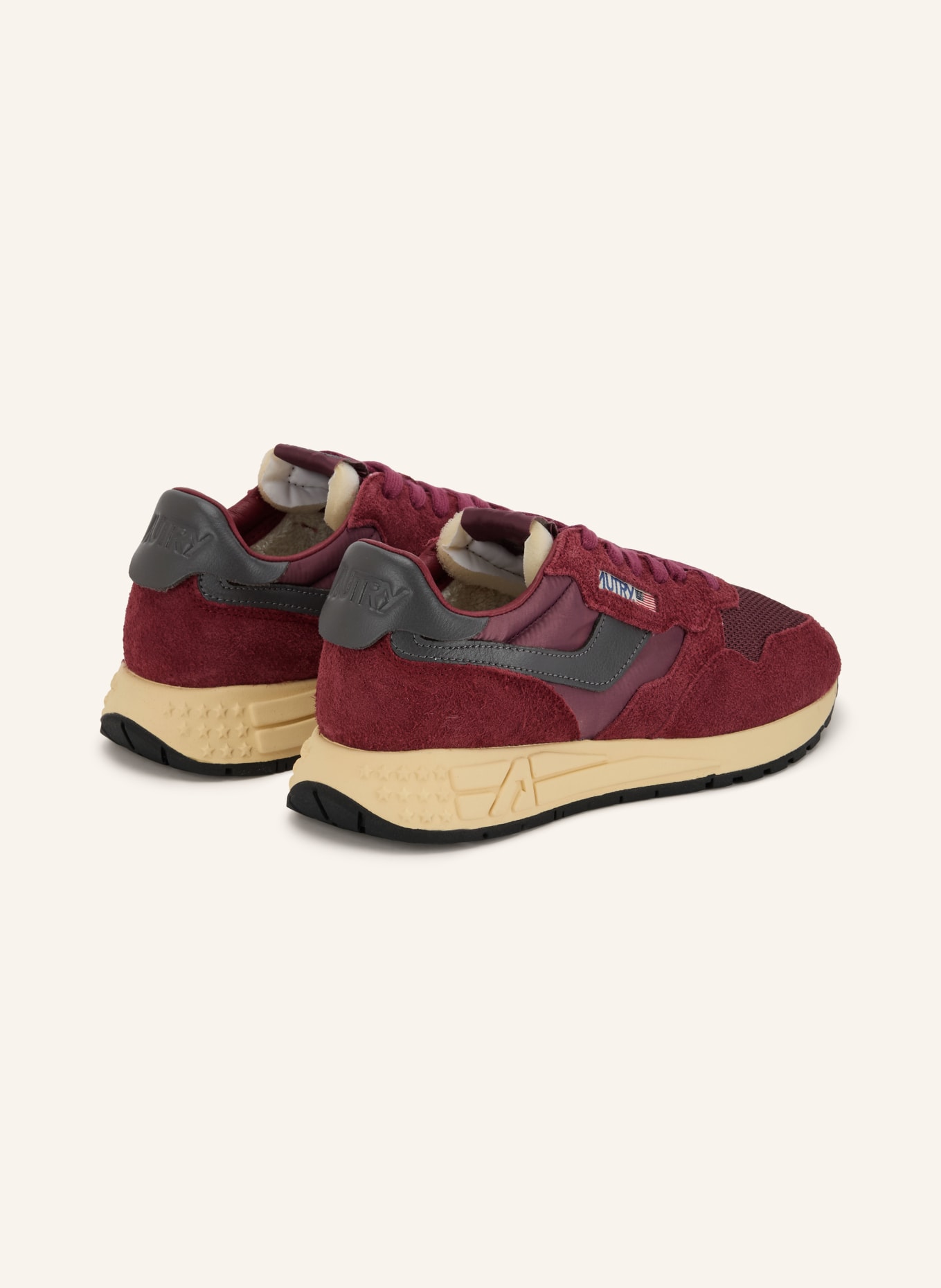 AUTRY Sneaker REELWIND LOW UT29: MØRKERØD / MØRKEGRÅ