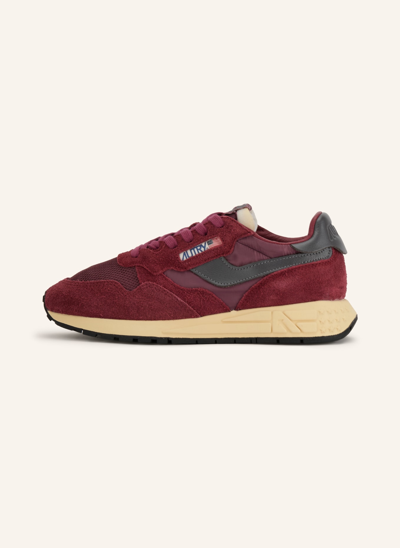 AUTRY Sneaker REELWIND LOW UT29: MØRKERØD / MØRKEGRÅ