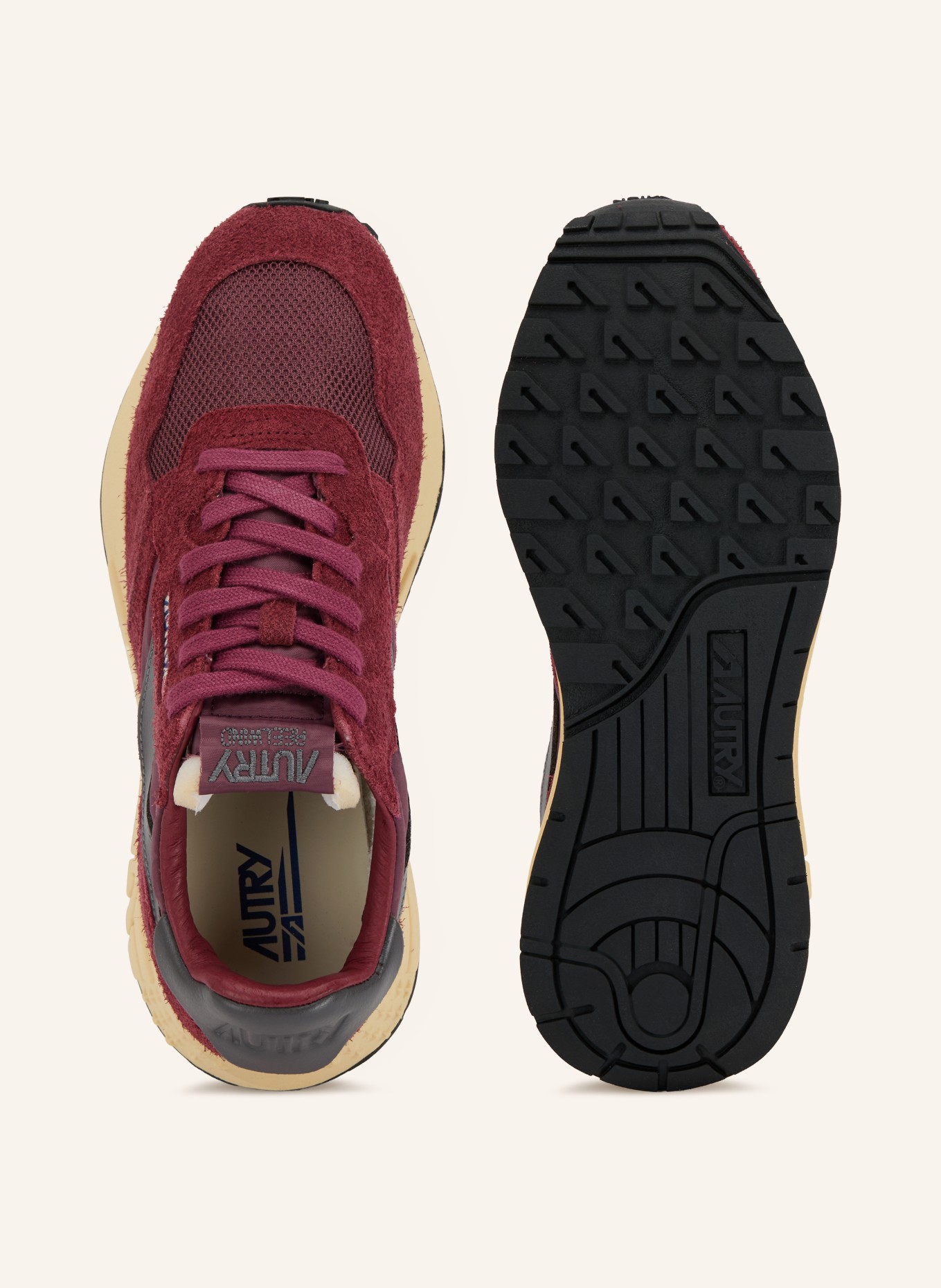 AUTRY Sneaker REELWIND LOW UT29: MØRKERØD / MØRKEGRÅ