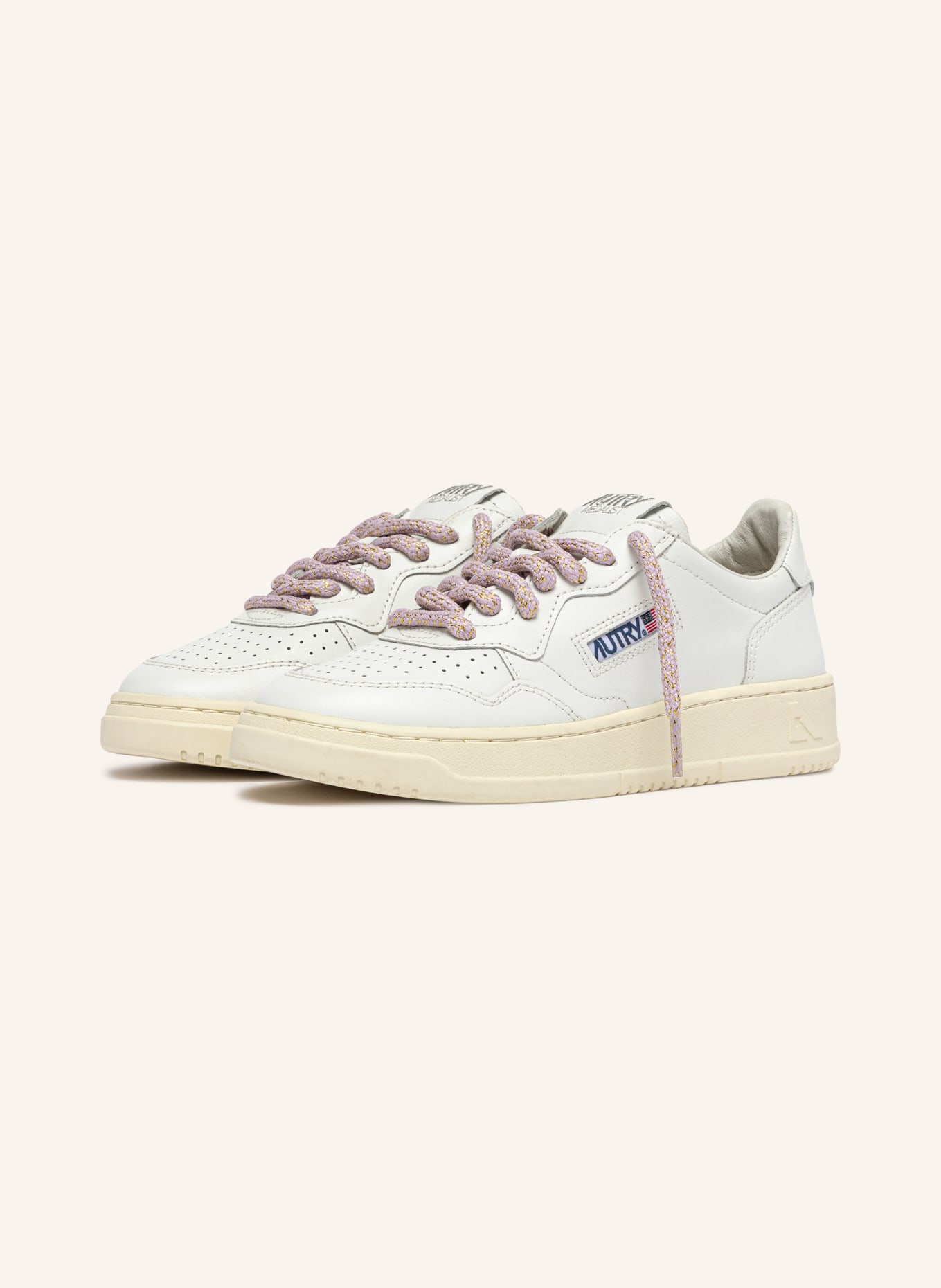 AUTRY Sneakers MEDALIST LOW WOM: WIT / BEIGE