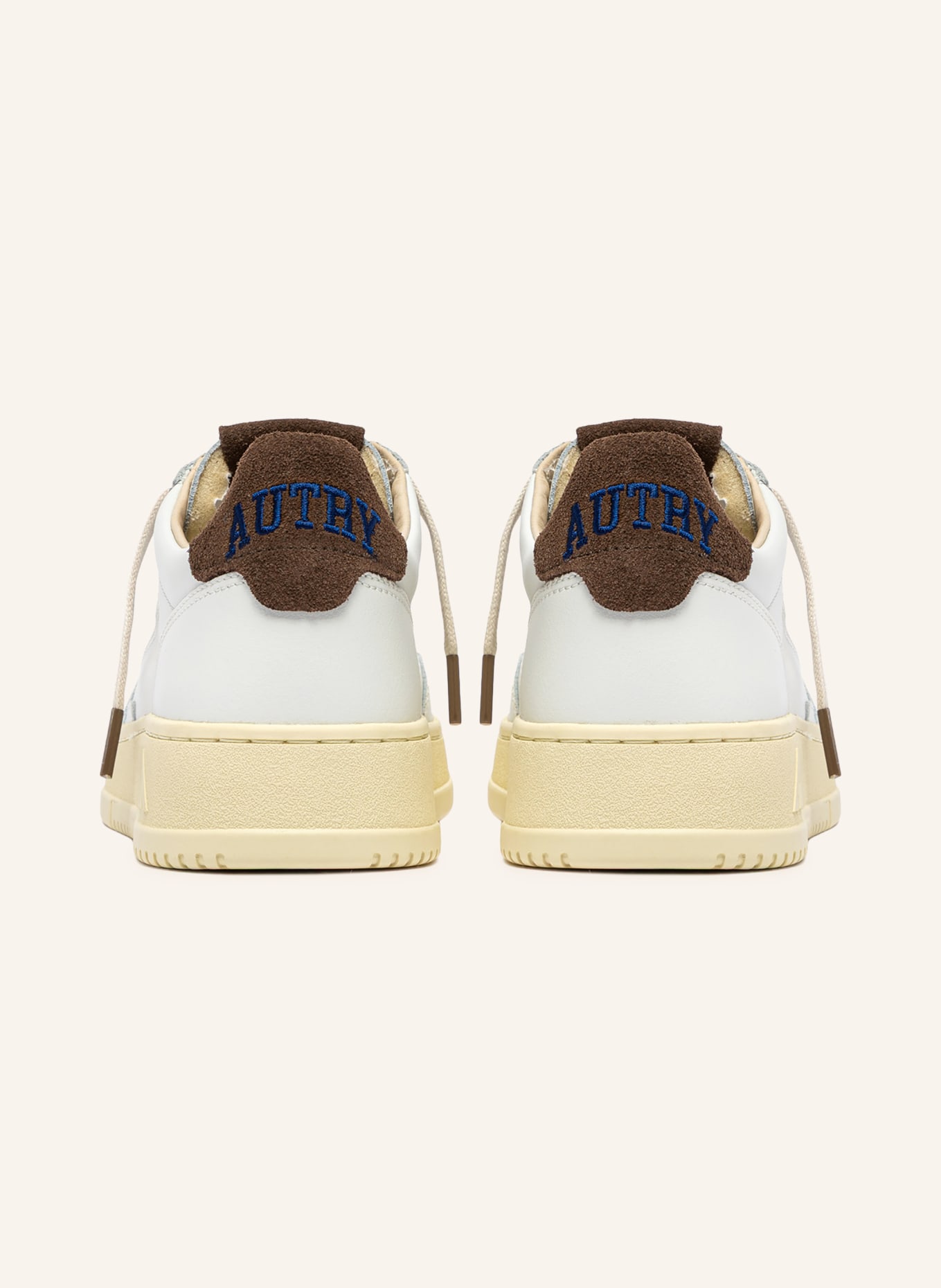 AUTRY Sneakersy MEDALIST LOW HJ: BÍLÁ / TMAVĚ HNĚDÁ