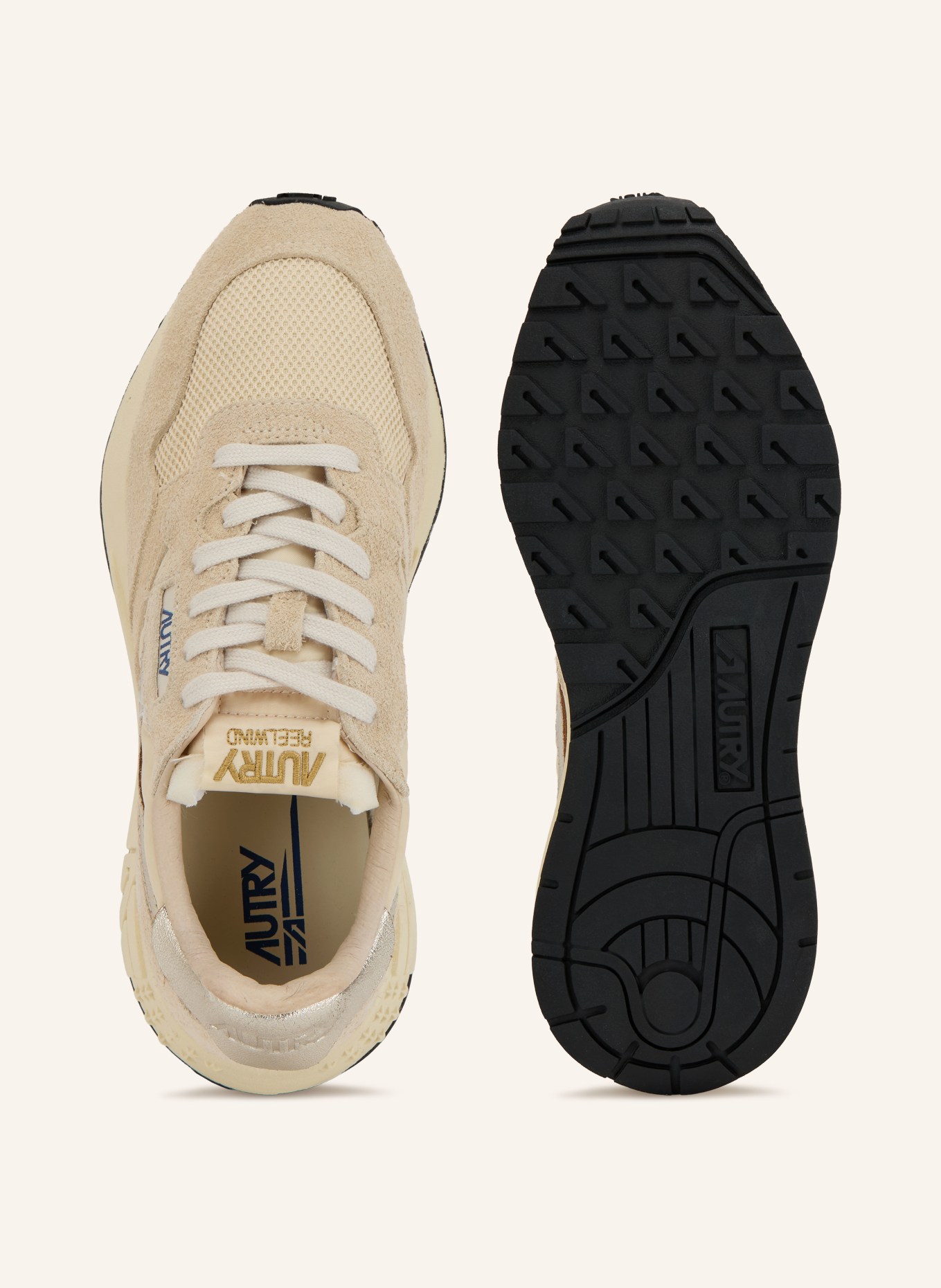 AUTRY Sneaker REELWIND LOW YD: BEIGE / SØLV / ECRU