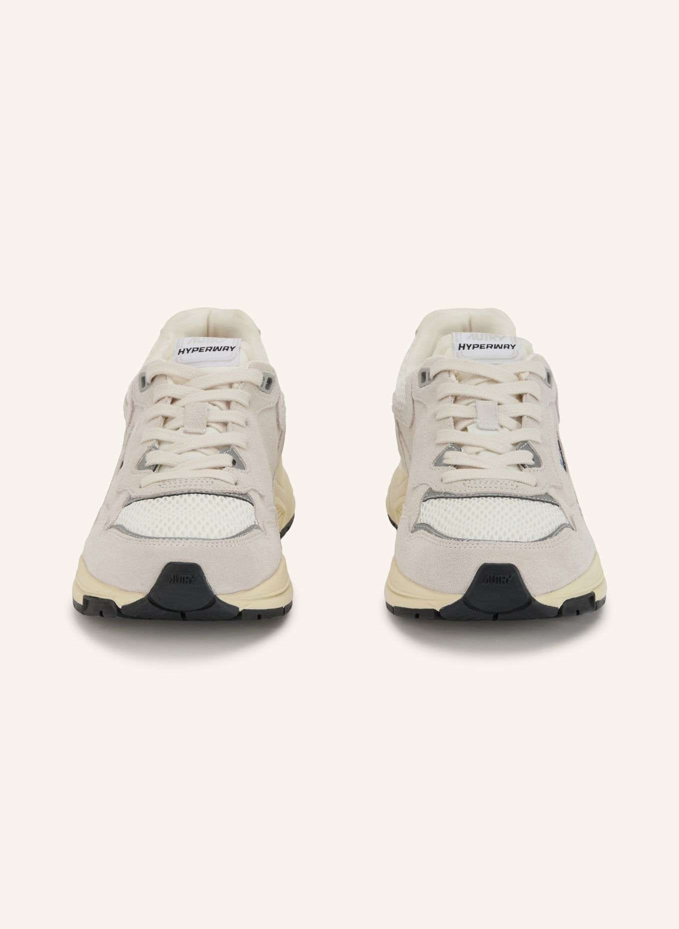 AUTRY Sneakers HYPERWAY LOW UM: WIT / ZILVER / LICHTGRIJS