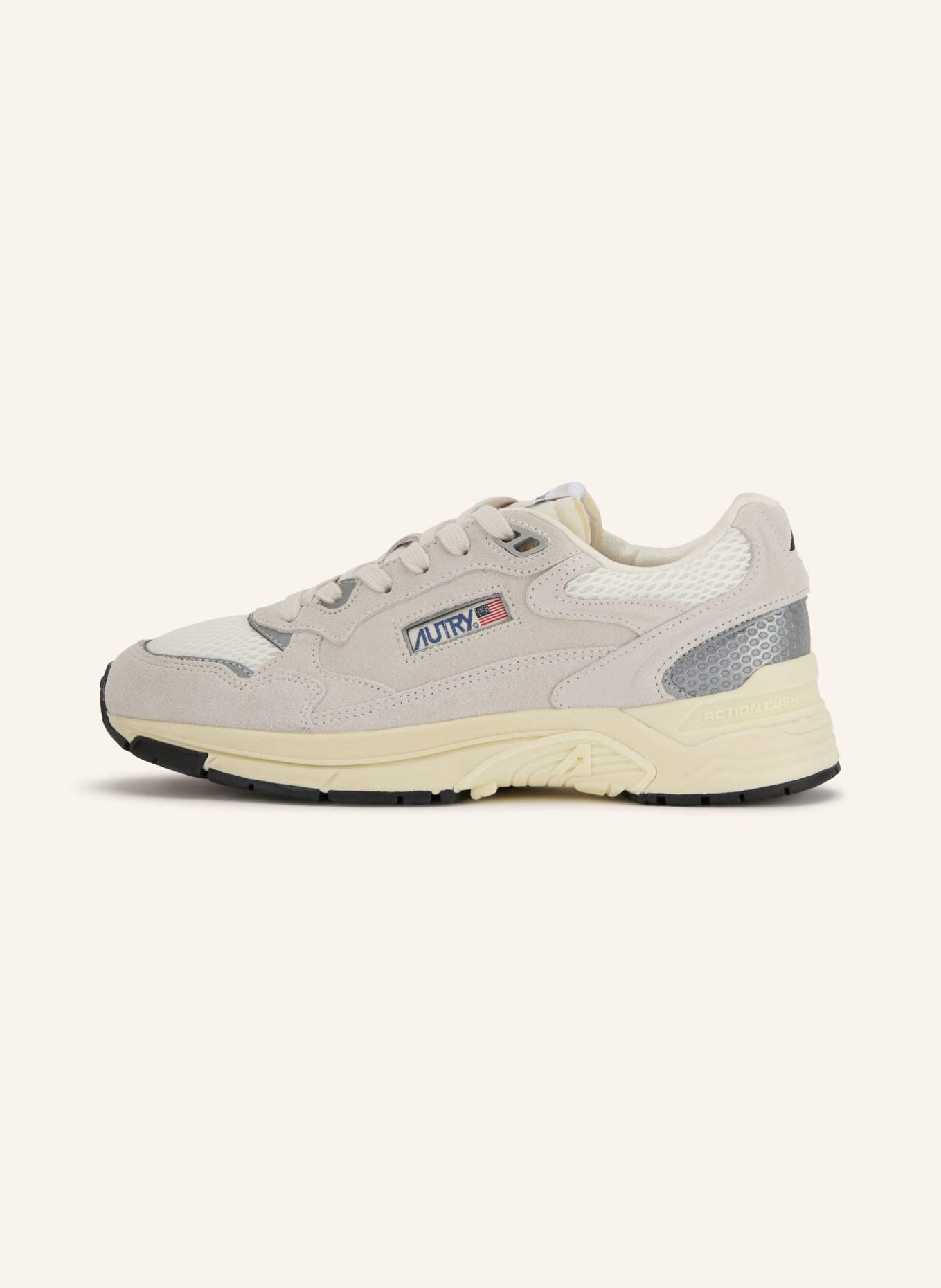 AUTRY Sneakers HYPERWAY LOW UM: WIT / ZILVER / LICHTGRIJS
