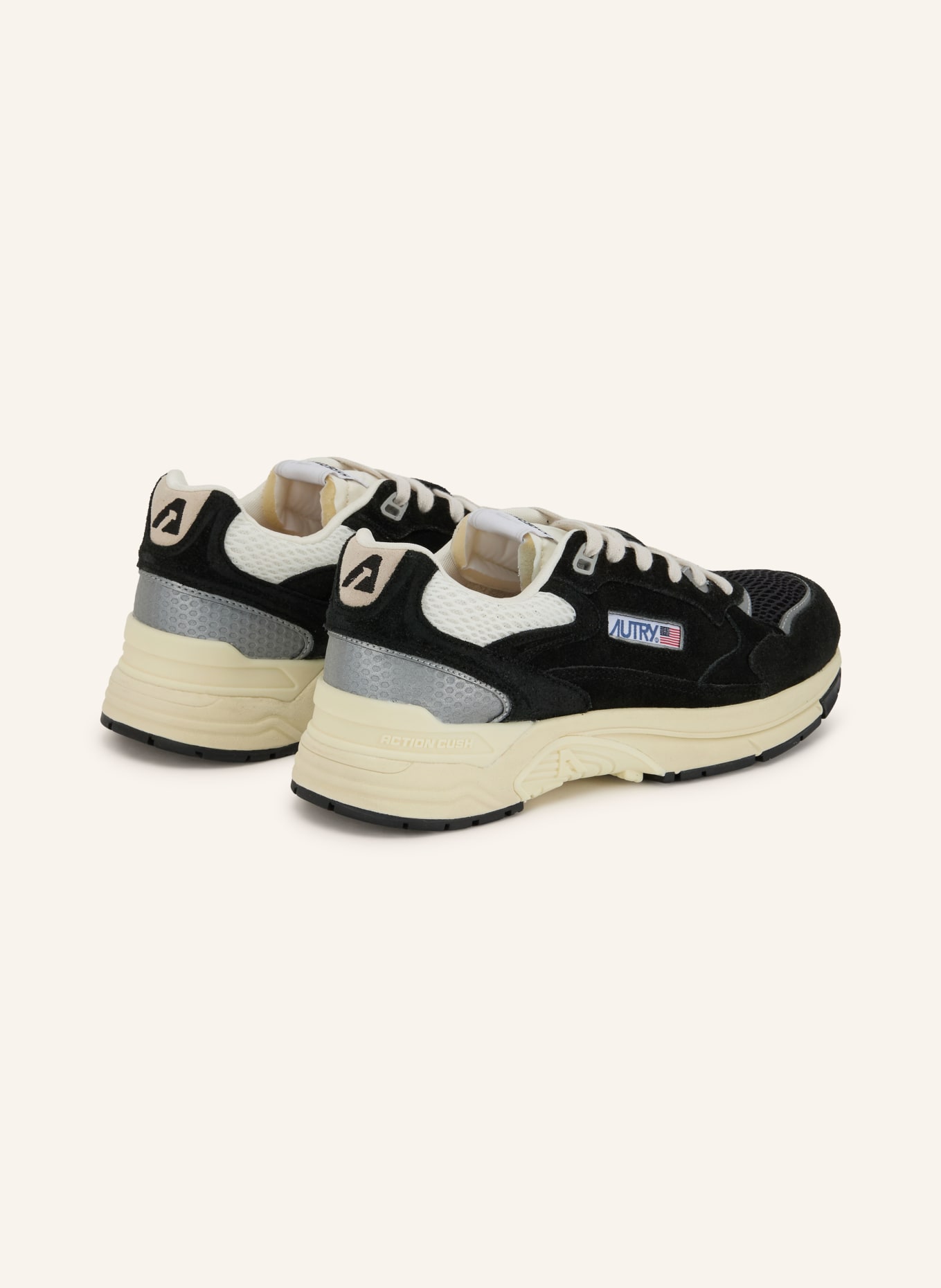 AUTRY Sneaker HYPERWAY LOW UM: SCHWARZ / SILBER / WEISS