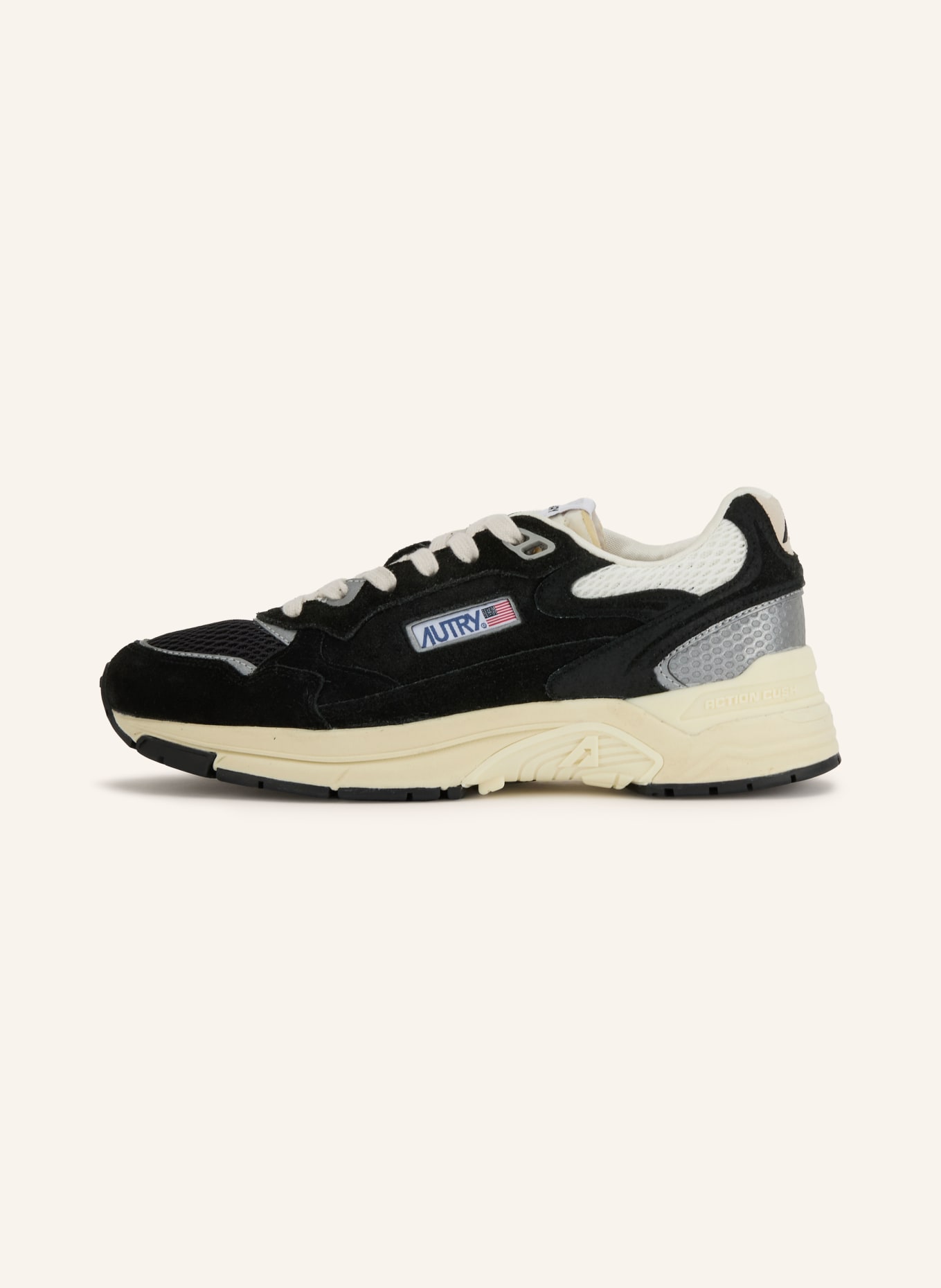 AUTRY Sneaker HYPERWAY LOW UM: SCHWARZ / SILBER / WEISS