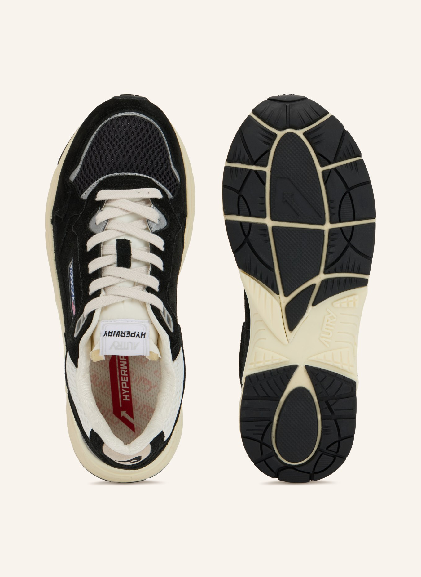 AUTRY Sneaker HYPERWAY LOW UM: SCHWARZ / SILBER / WEISS
