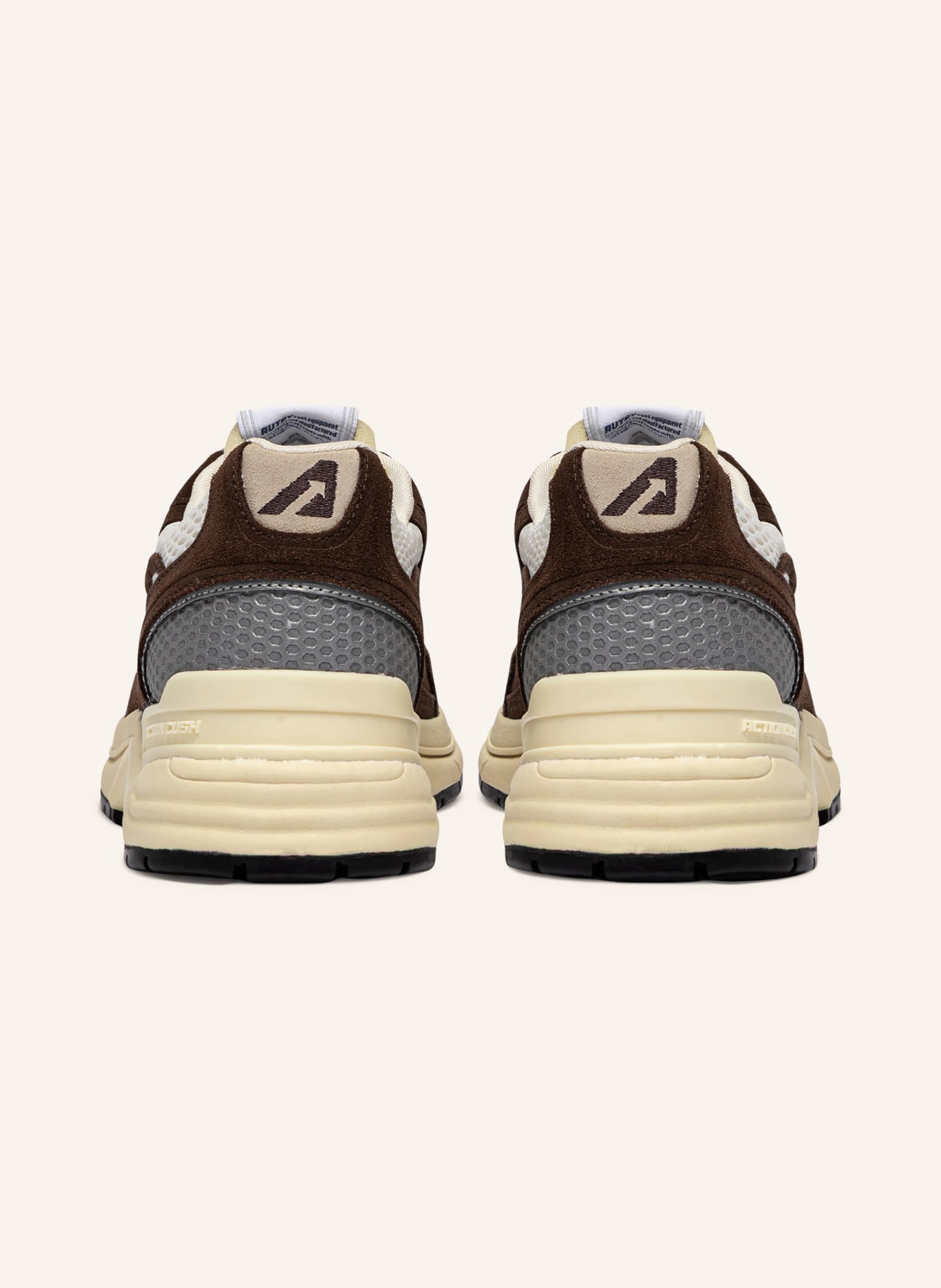 AUTRY Sneaker HYPERWAY LOW UM: DUNKELBRAUN / SILBER / WEISS