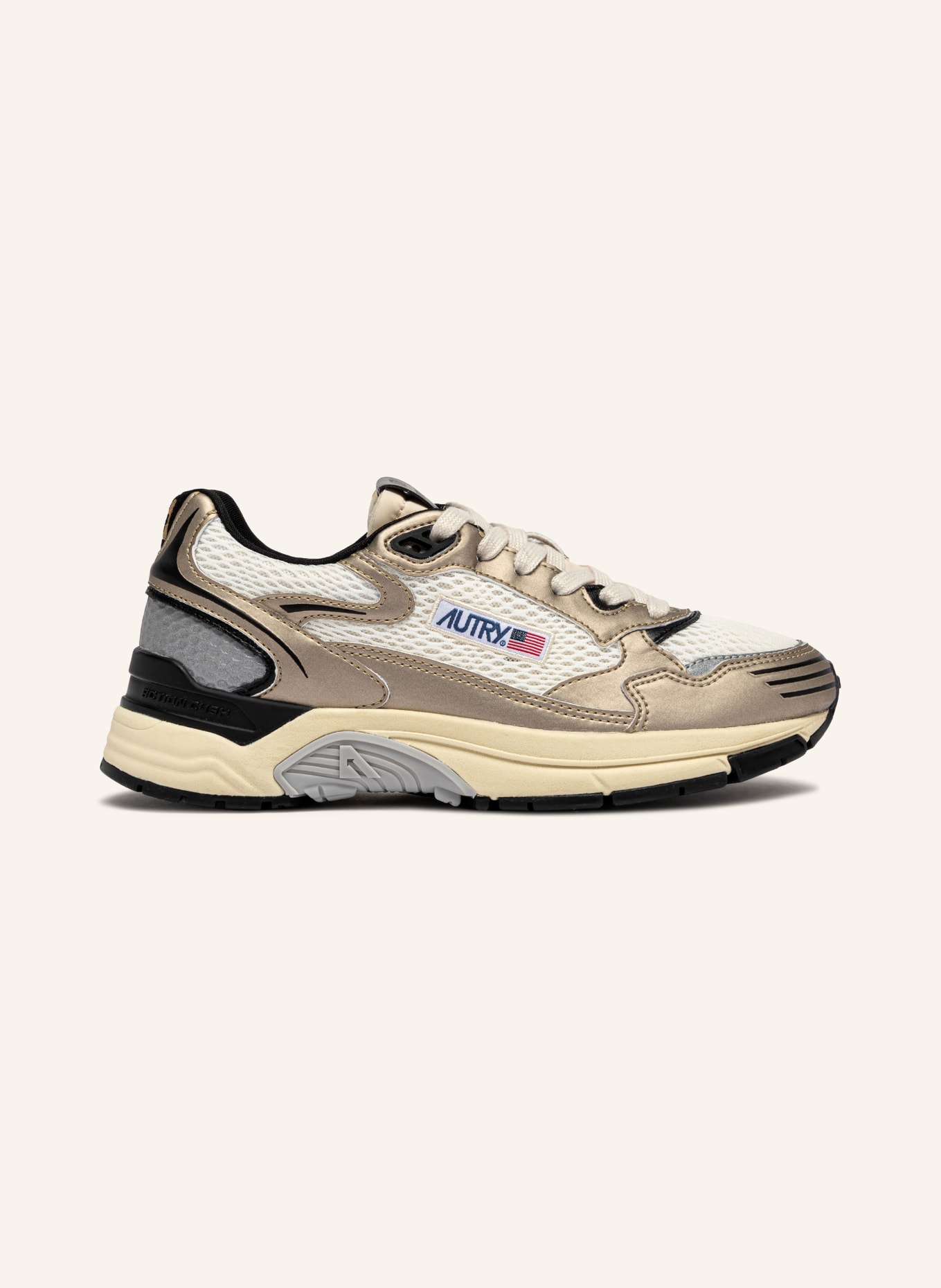 AUTRY Sneaker HYPERWAY LOW WOM: CREME / GULD / SORT