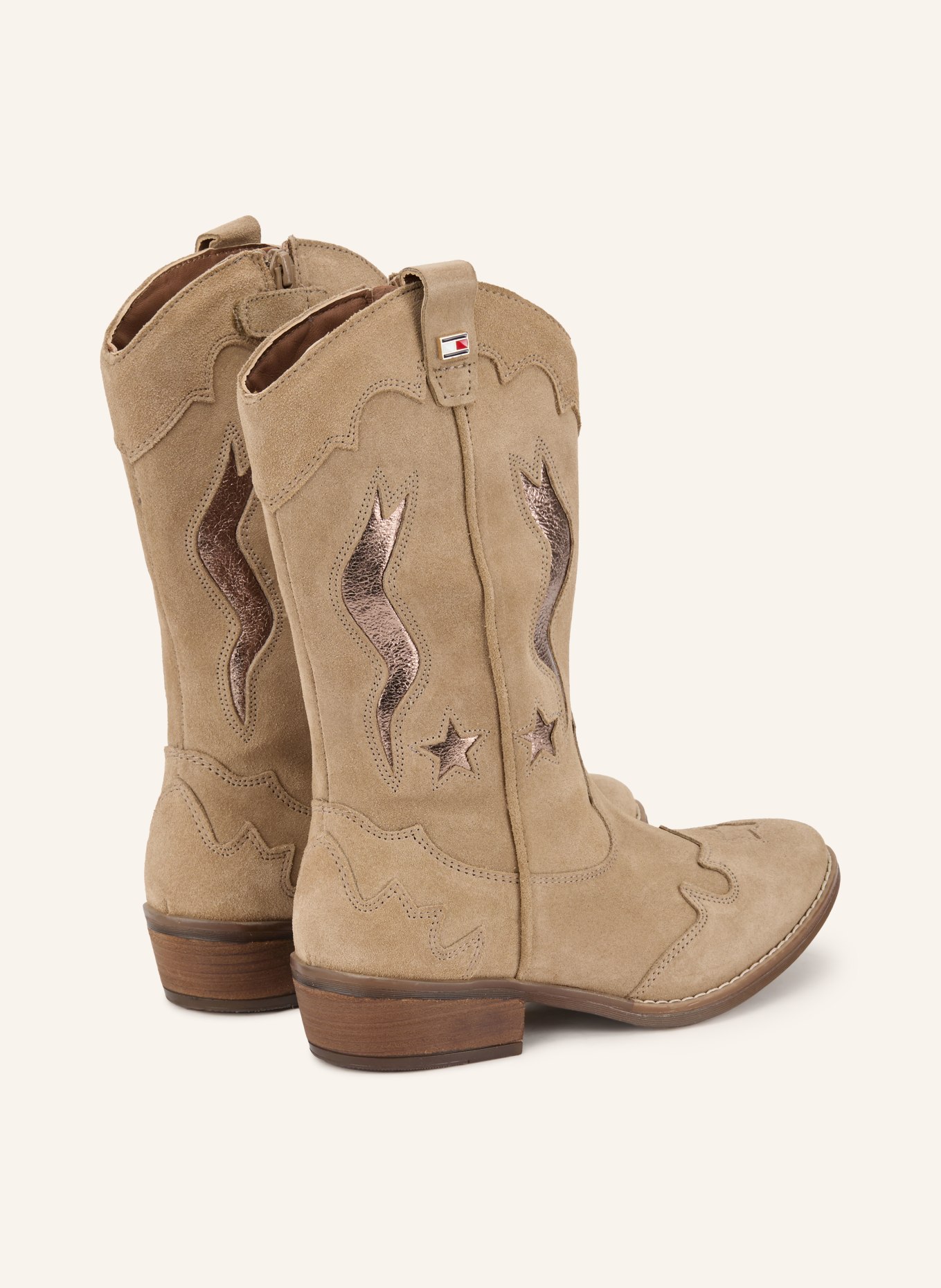 TOMMY HILFIGER Cowboy Boots: BEIGE