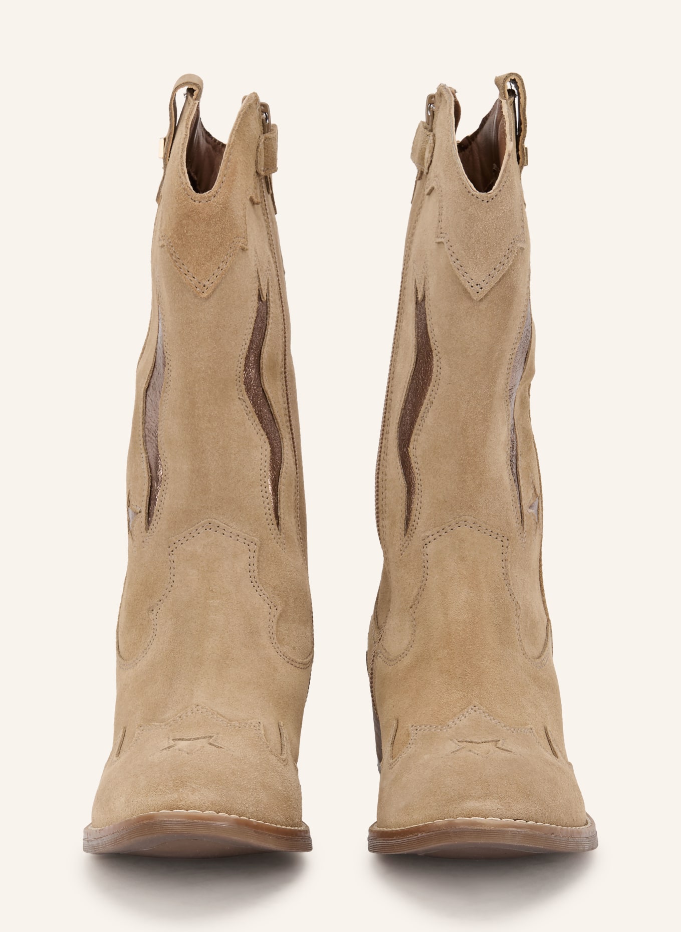 TOMMY HILFIGER Cowboy Boots: BEIGE