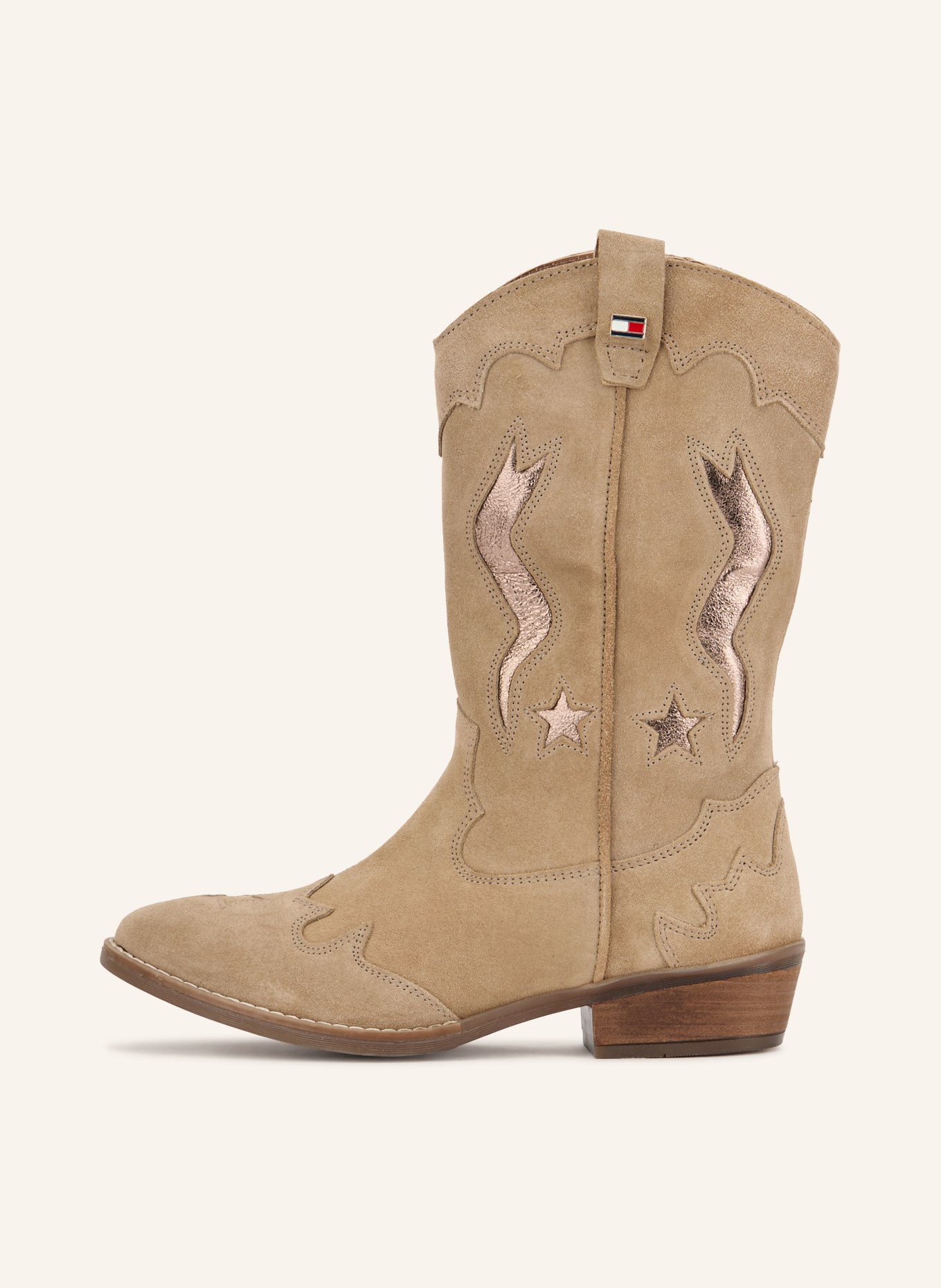 TOMMY HILFIGER Cowboy Boots: BEIGE
