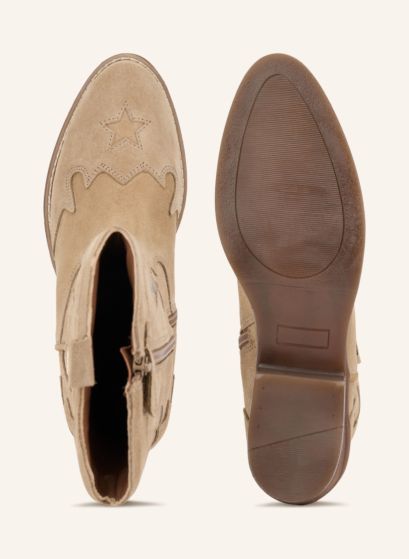 TOMMY HILFIGER Cowboy Boots: BEIGE