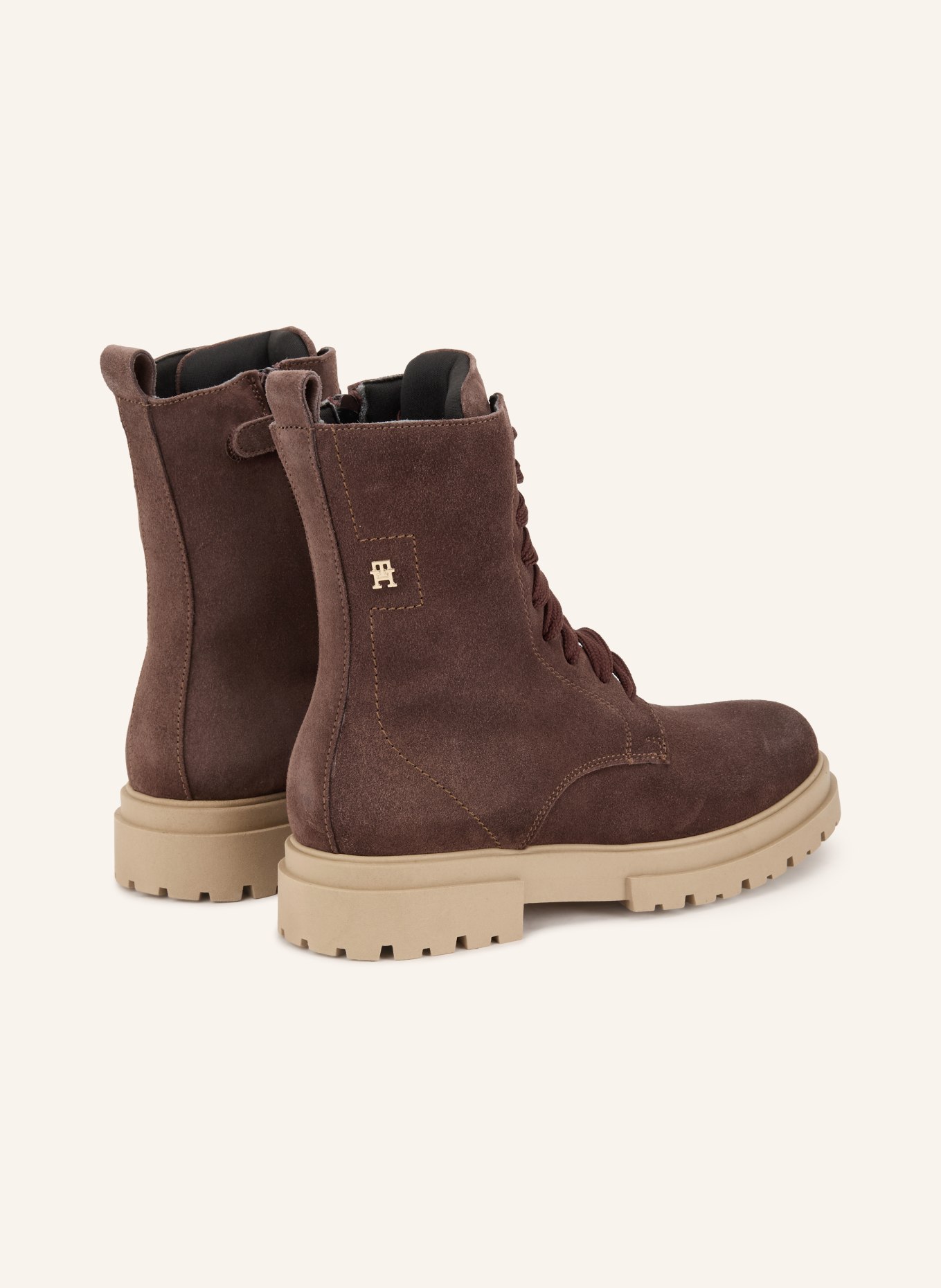 TOMMY HILFIGER Schnürboots: DUNKELBRAUN