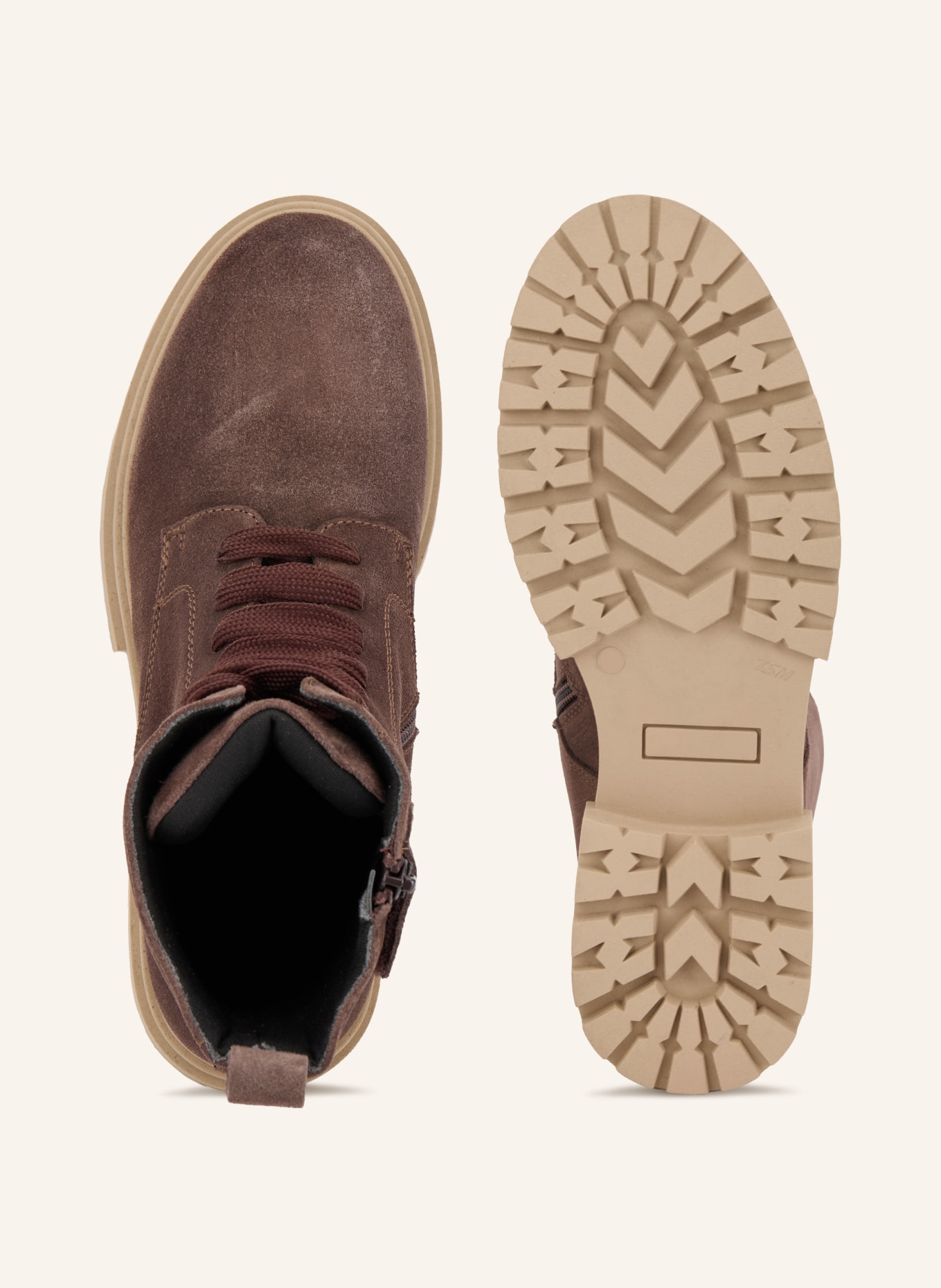 TOMMY HILFIGER Schnürboots: DUNKELBRAUN