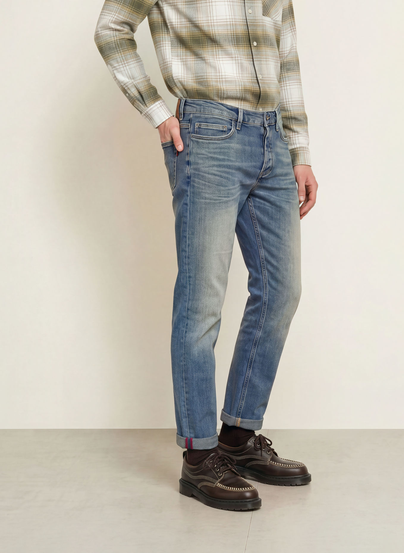 MOS MOSH Gallery Blugi MMGANDREW LIGHT VINTAGE, croială slim fit: 403 VINTAGE BLUE