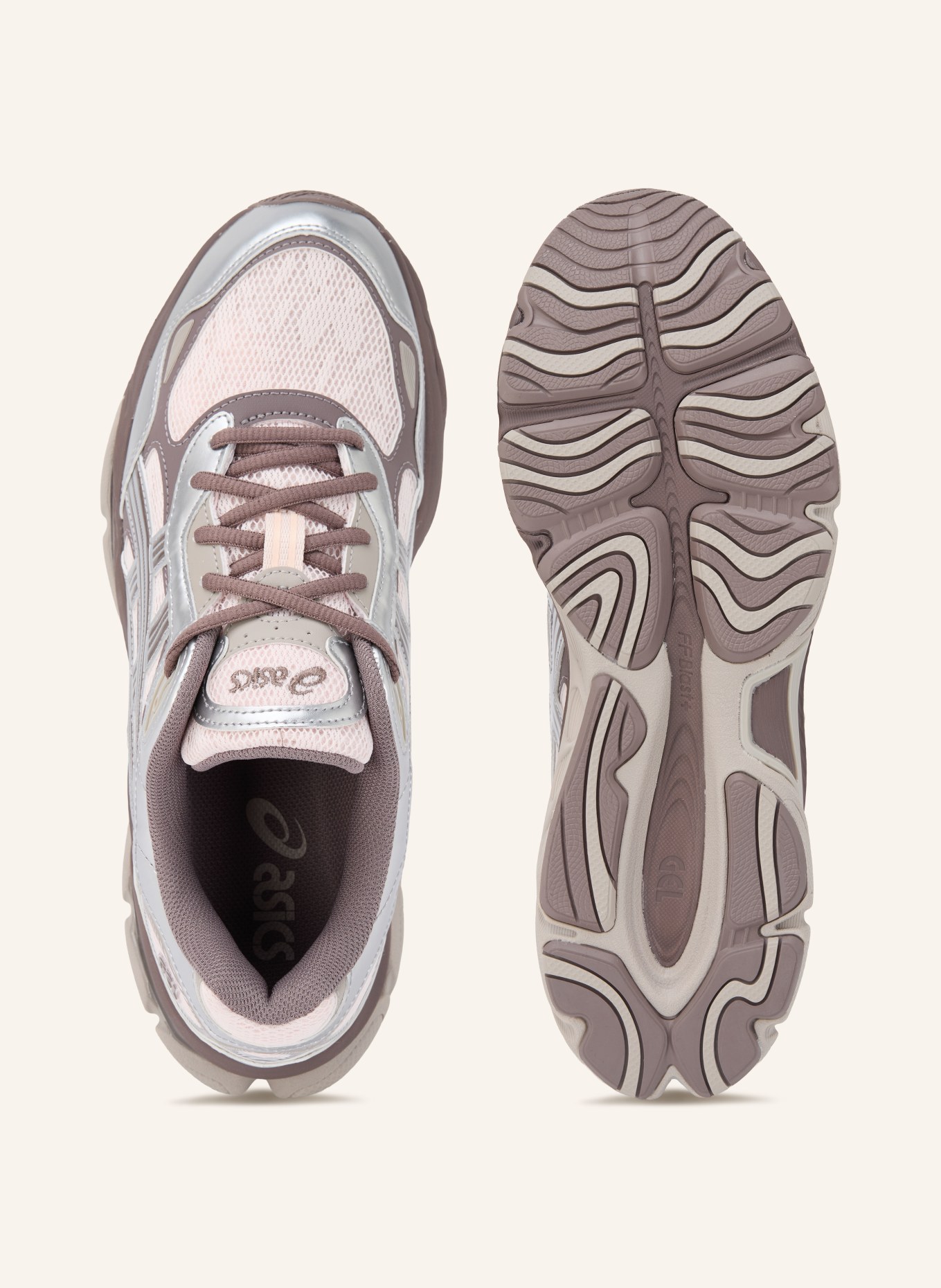 ASICS GEL-NYC 2.0 Sneakers: BROWN / SILVER / LIGHT PINK