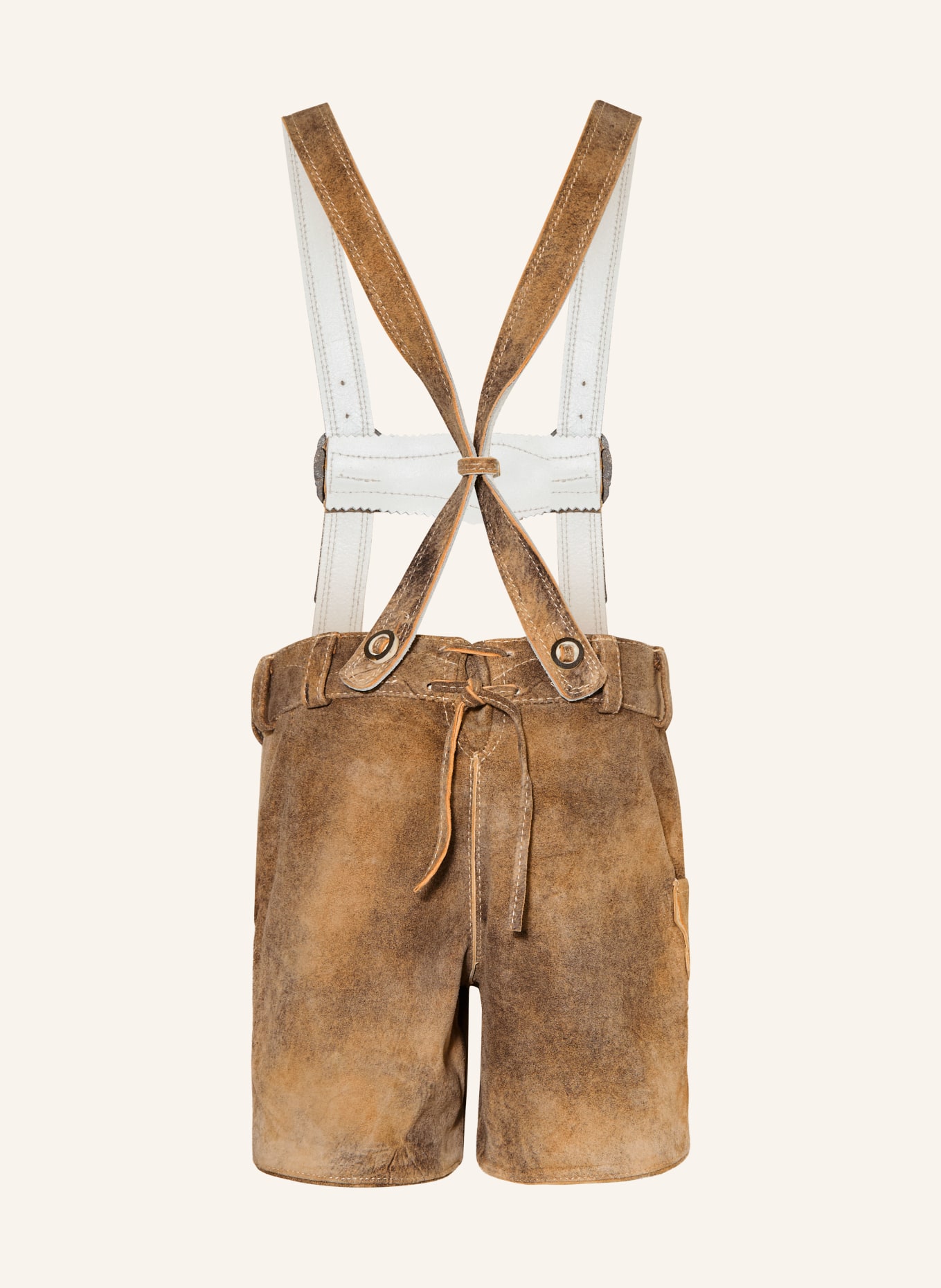 Spieth & Wensky Traditional leather trousers PUMUCKEL: BROWN / BEIGE