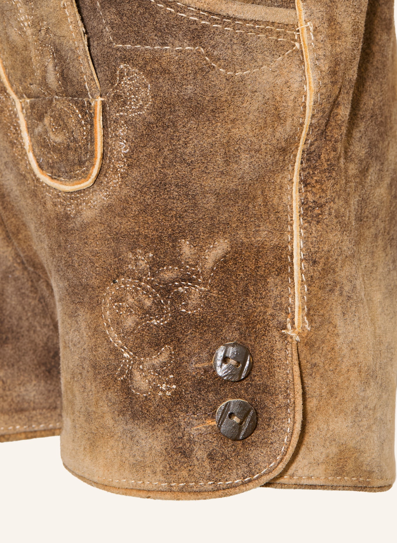 Spieth & Wensky Traditional leather trousers PUMUCKEL: BROWN / BEIGE
