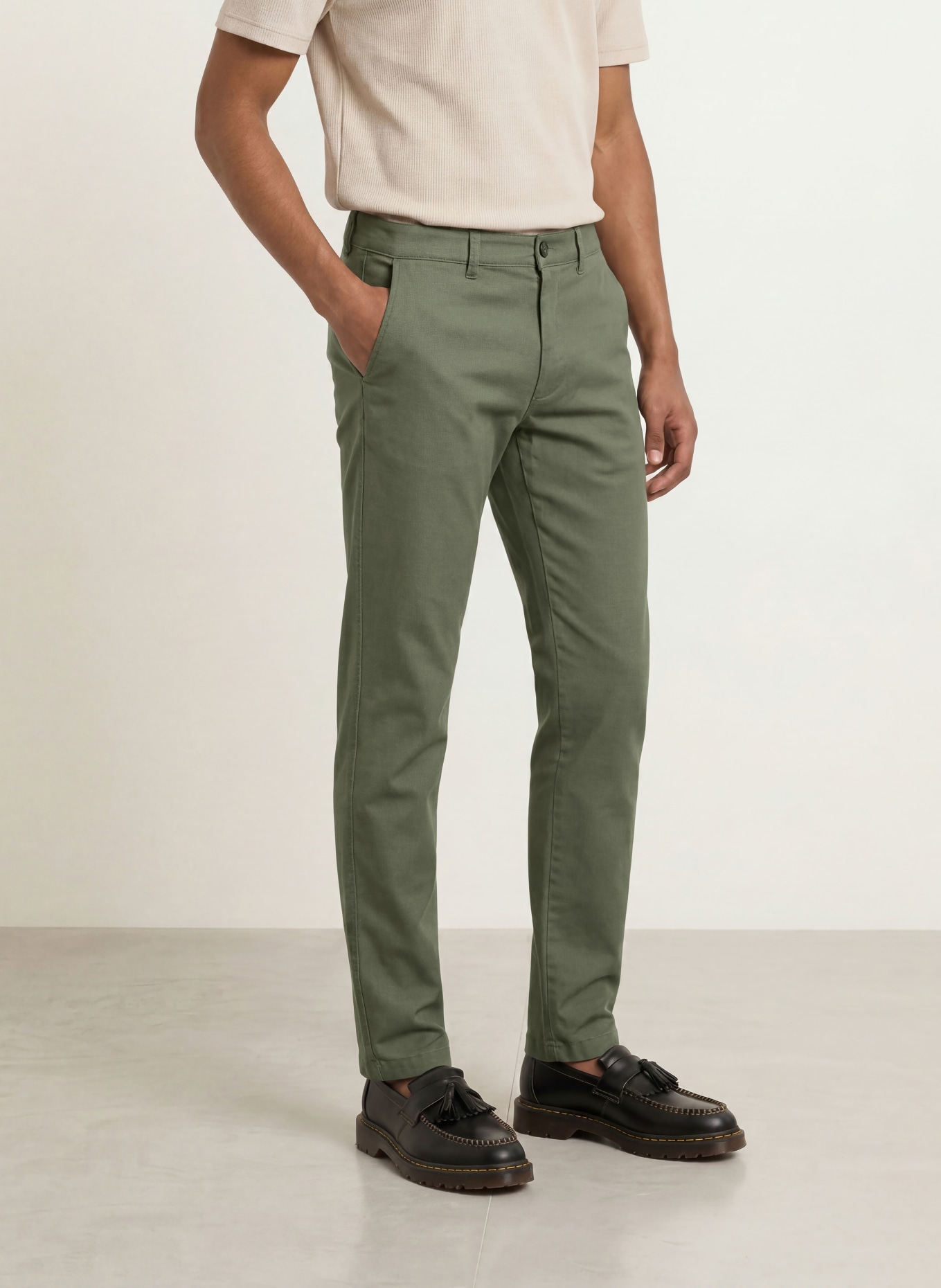 BOSS Chino kalhoty Slim Fit: ZELENÁ