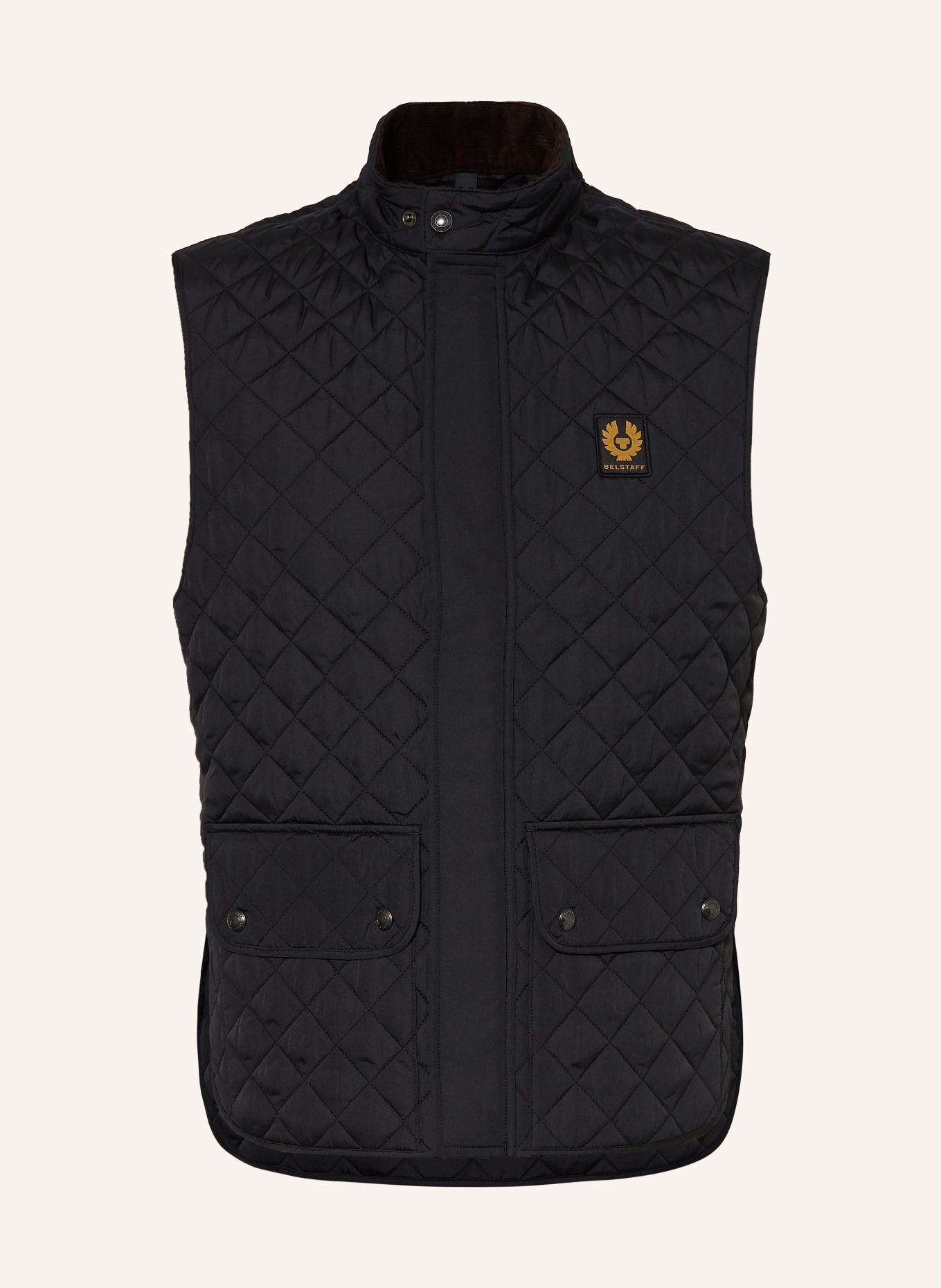 BELSTAFF Quiltet vest ICON: SORT / LYSEBRUN