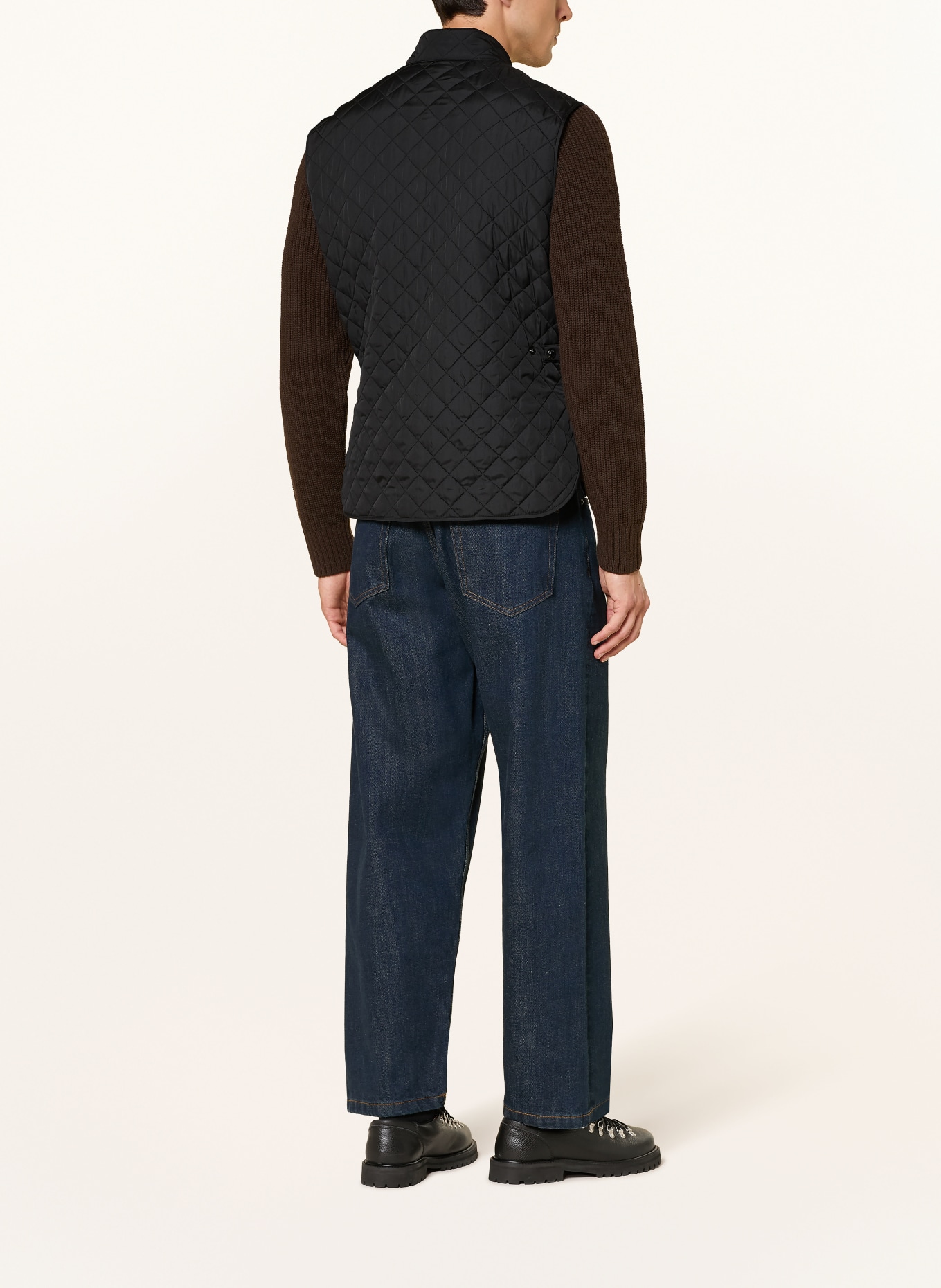 BELSTAFF Quiltet vest ICON: SORT / LYSEBRUN