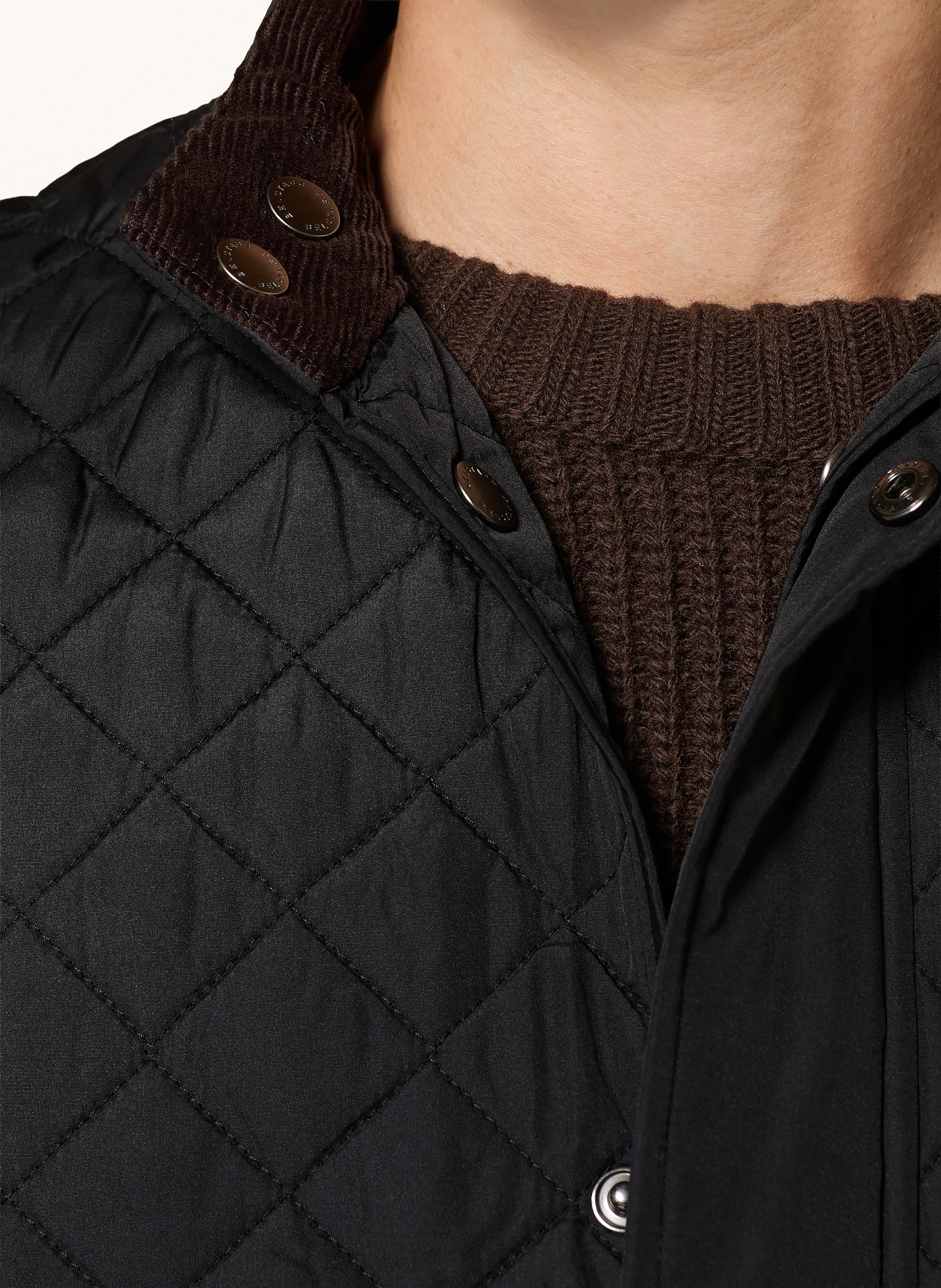 BELSTAFF Quiltet vest ICON: SORT / LYSEBRUN