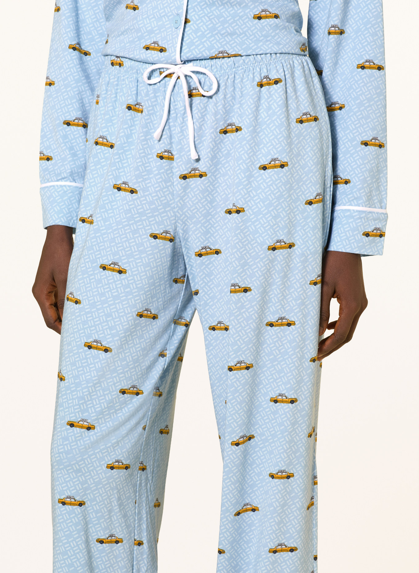 DKNY Pyjama: BLEU CLAIR / JAUNE FONCÉ