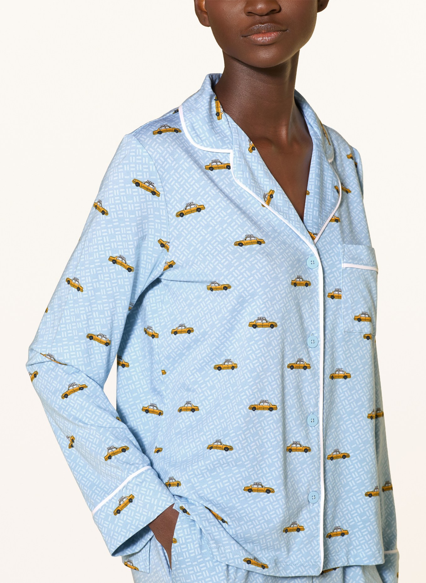 DKNY Pyjama: BLEU CLAIR / JAUNE FONCÉ