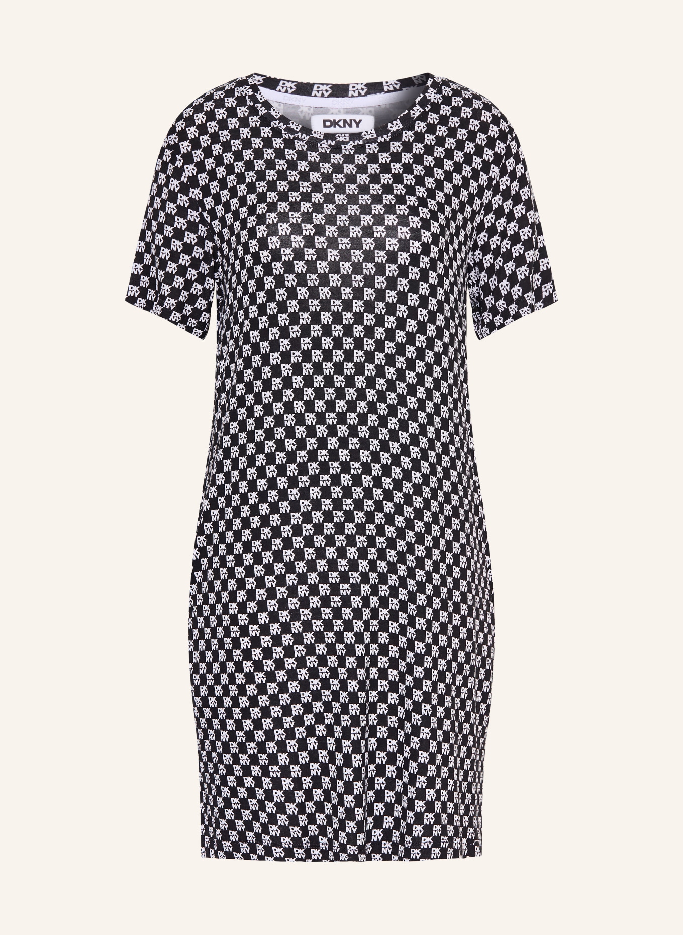 DKNY Chemise de nuit TIMELESS STYLES: NOIR / ÉCRU