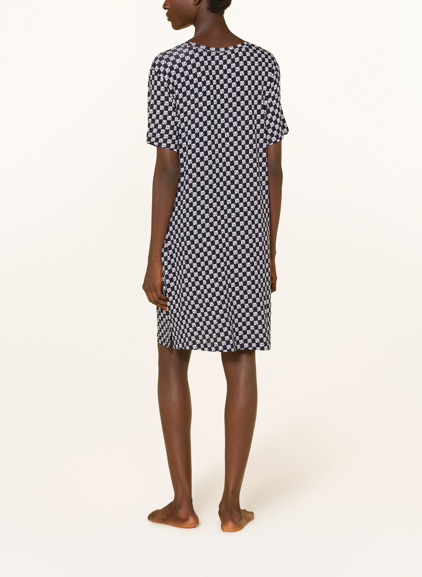 DKNY Chemise de nuit TIMELESS STYLES: NOIR / ÉCRU